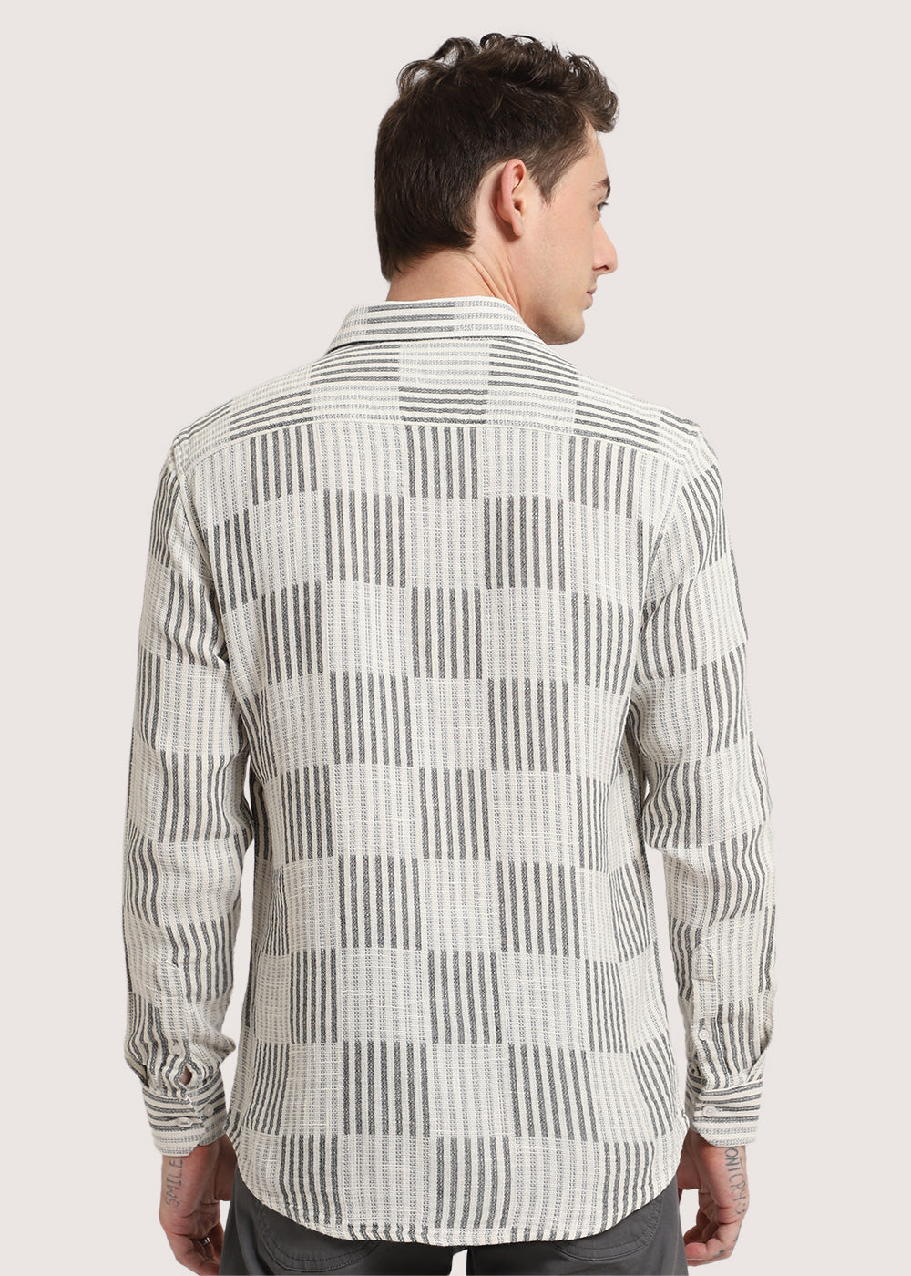 Black Checker Textured Shirt