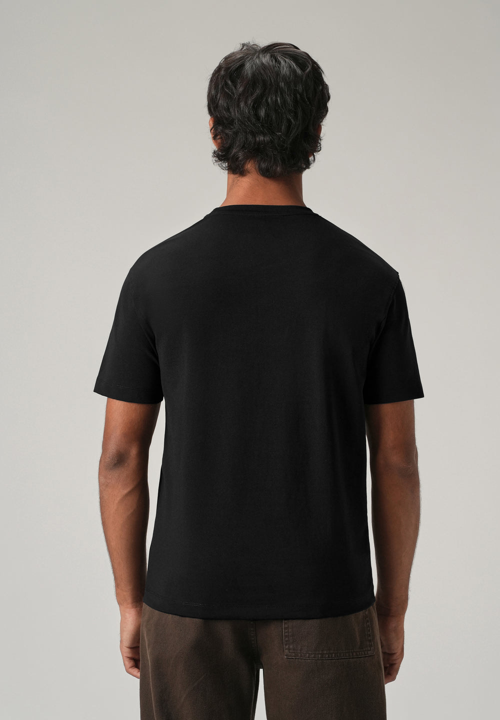 Black Chest Embroidered Slim Fit T-Shirt