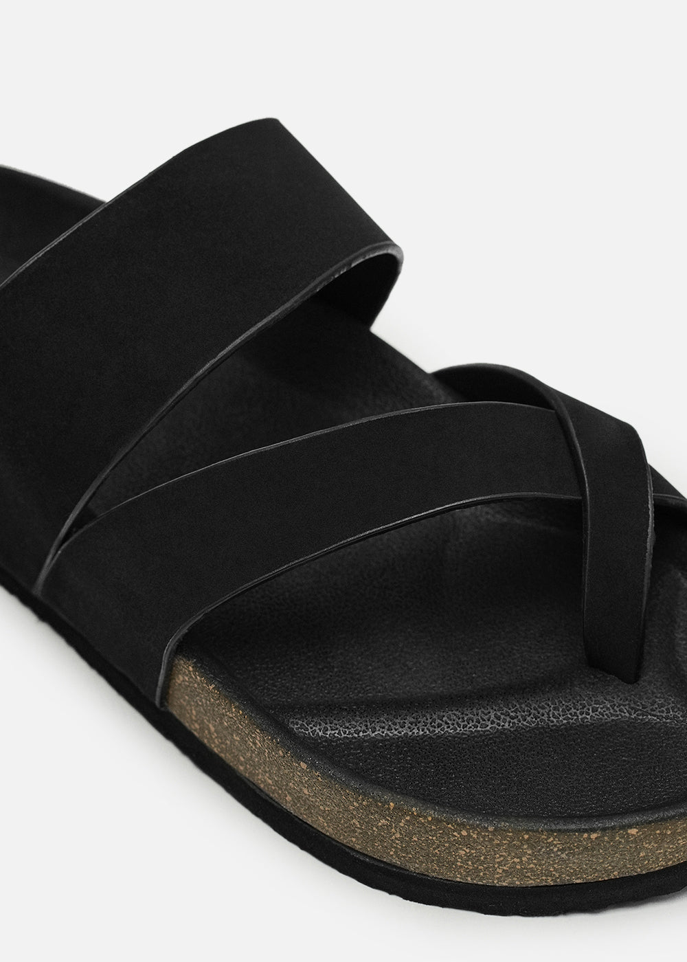 Black Classic Criss-Cross Comfort Sandals