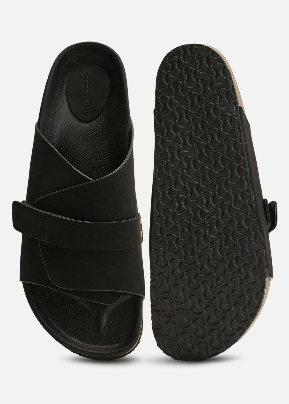 Black Classic Cross-Over Sandals