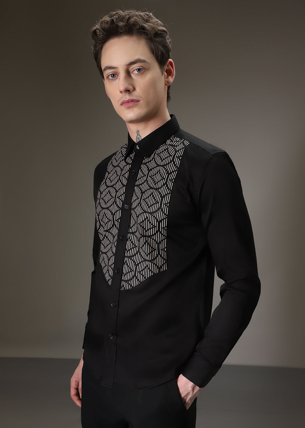 Black Cocktail Designer Shirt