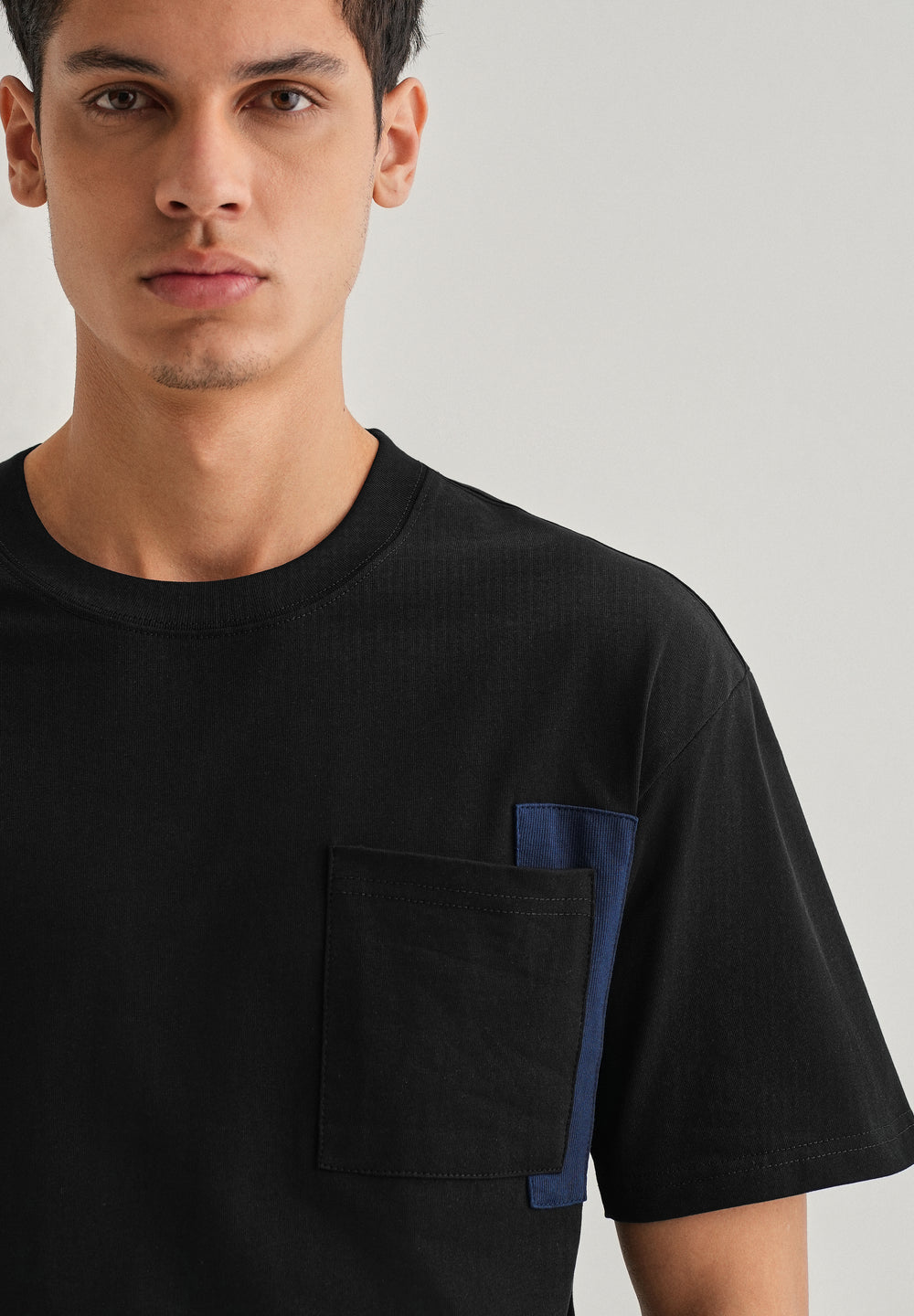 Black Colourblock Oversized T-shirt