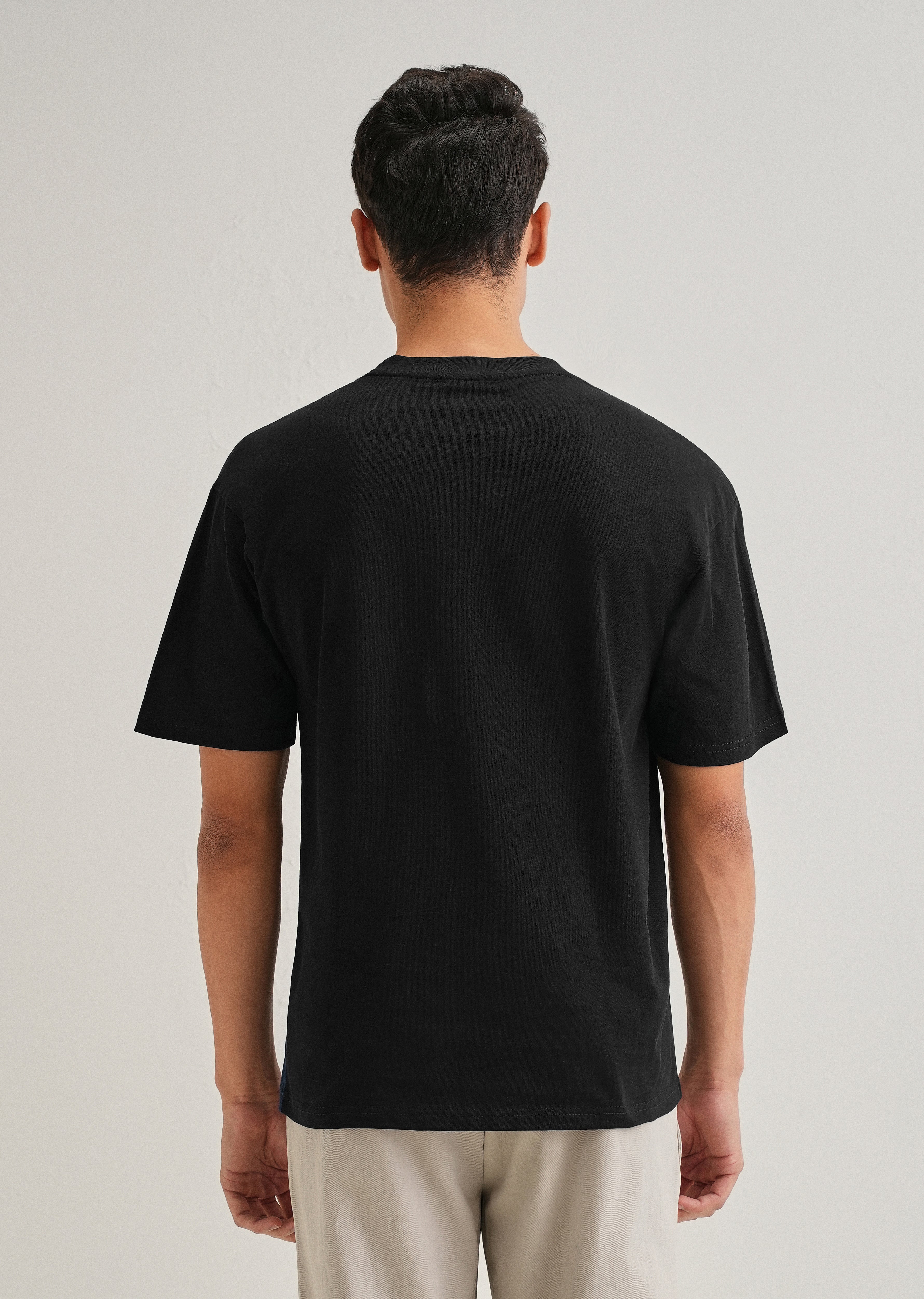 Black Colourblock Oversized T-shirt