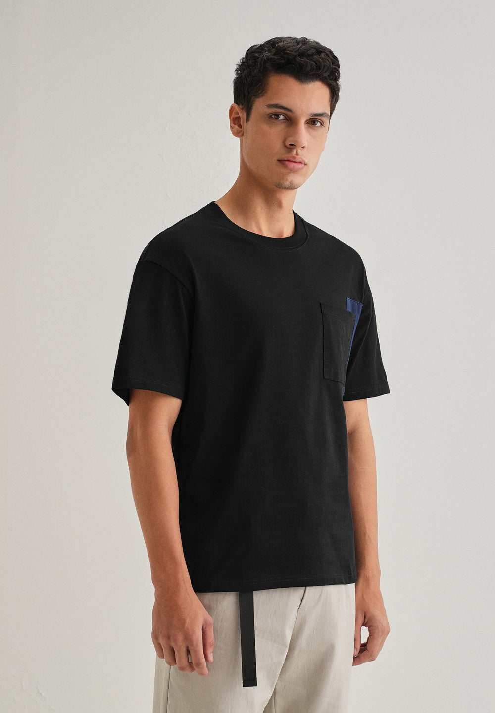 Black Colourblock Oversized T-shirt