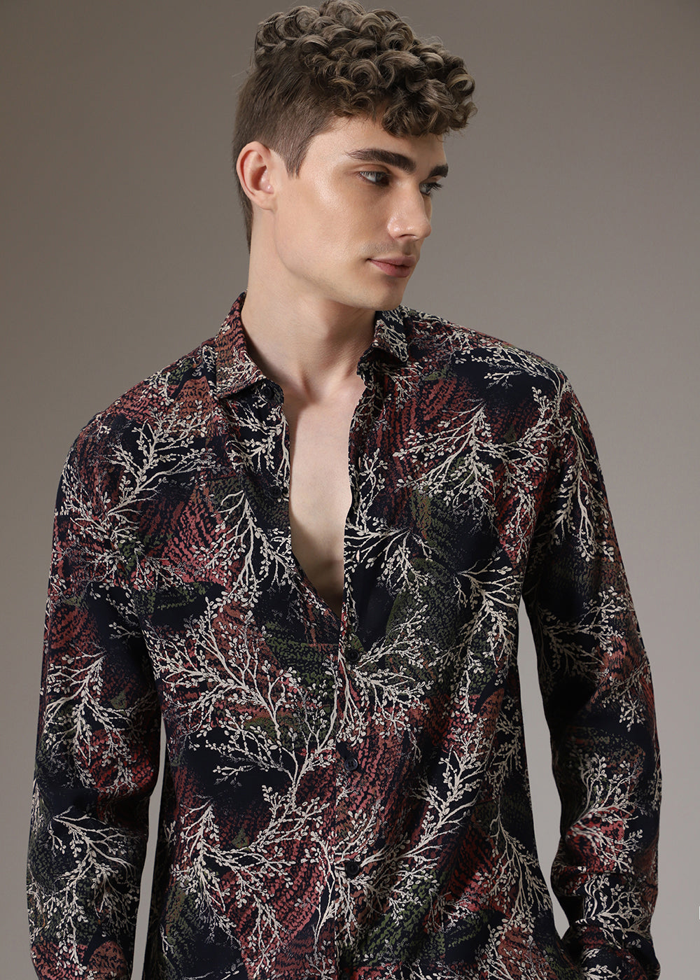 Black Coral Feather Shirt