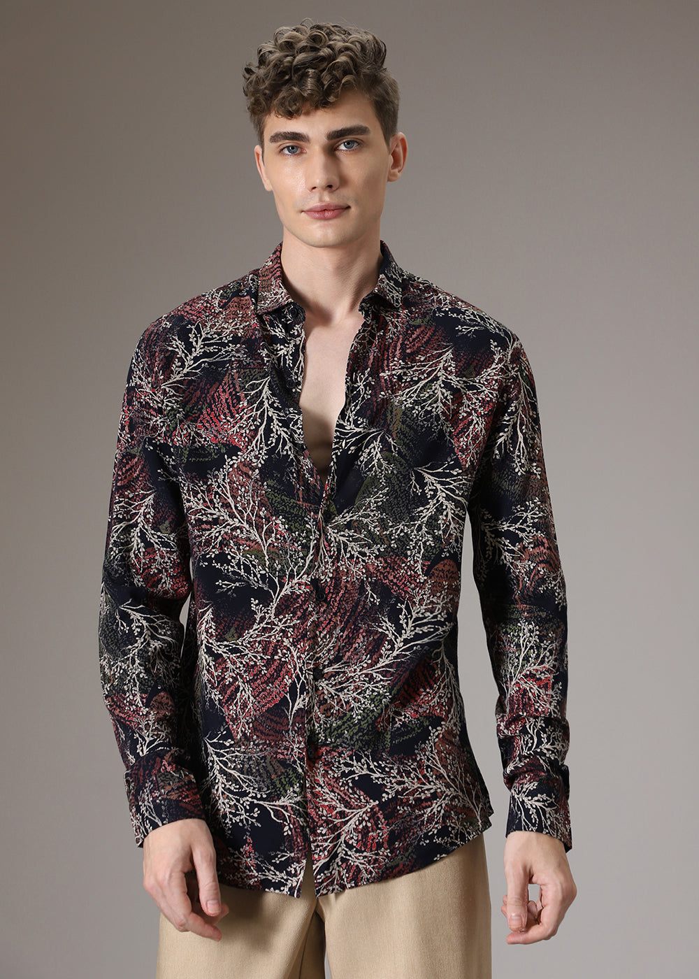 Black Coral Feather Shirt