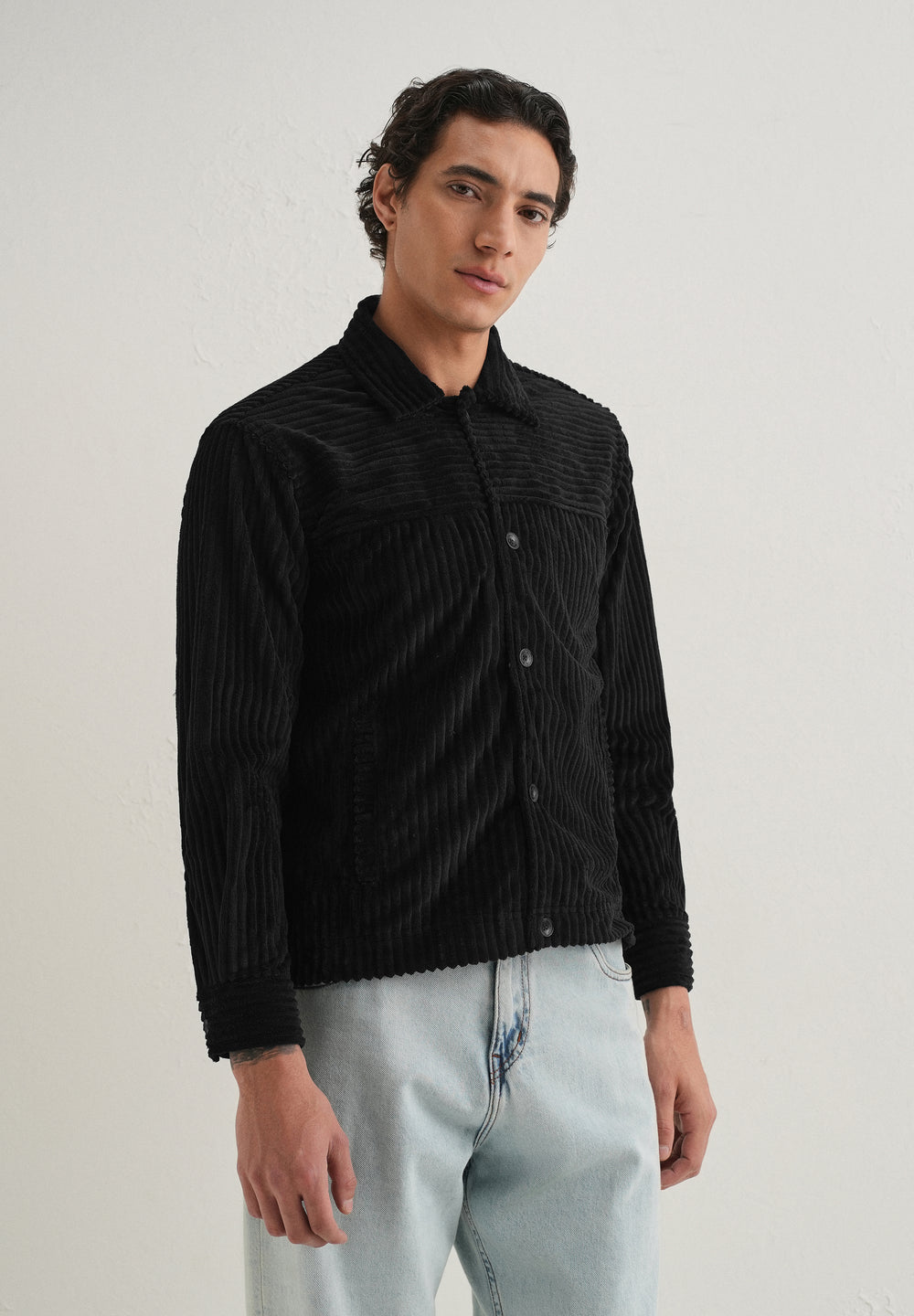 Black Corduroy Shacket