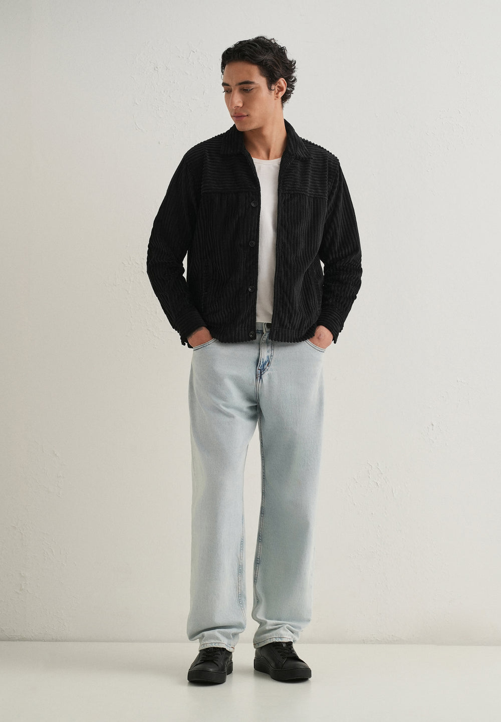 Black Corduroy Shacket