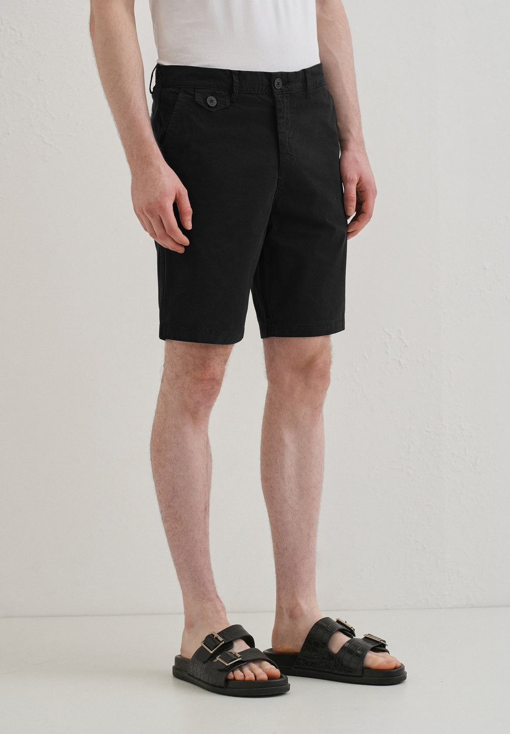 Black Cotton Shorts