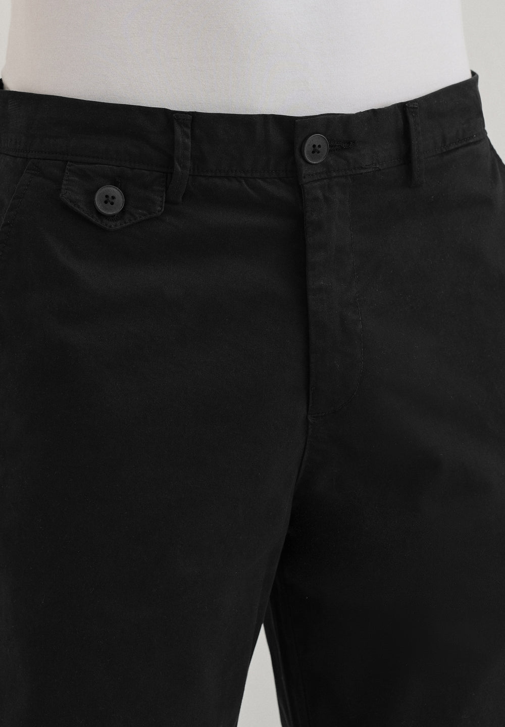 Black Cotton Shorts