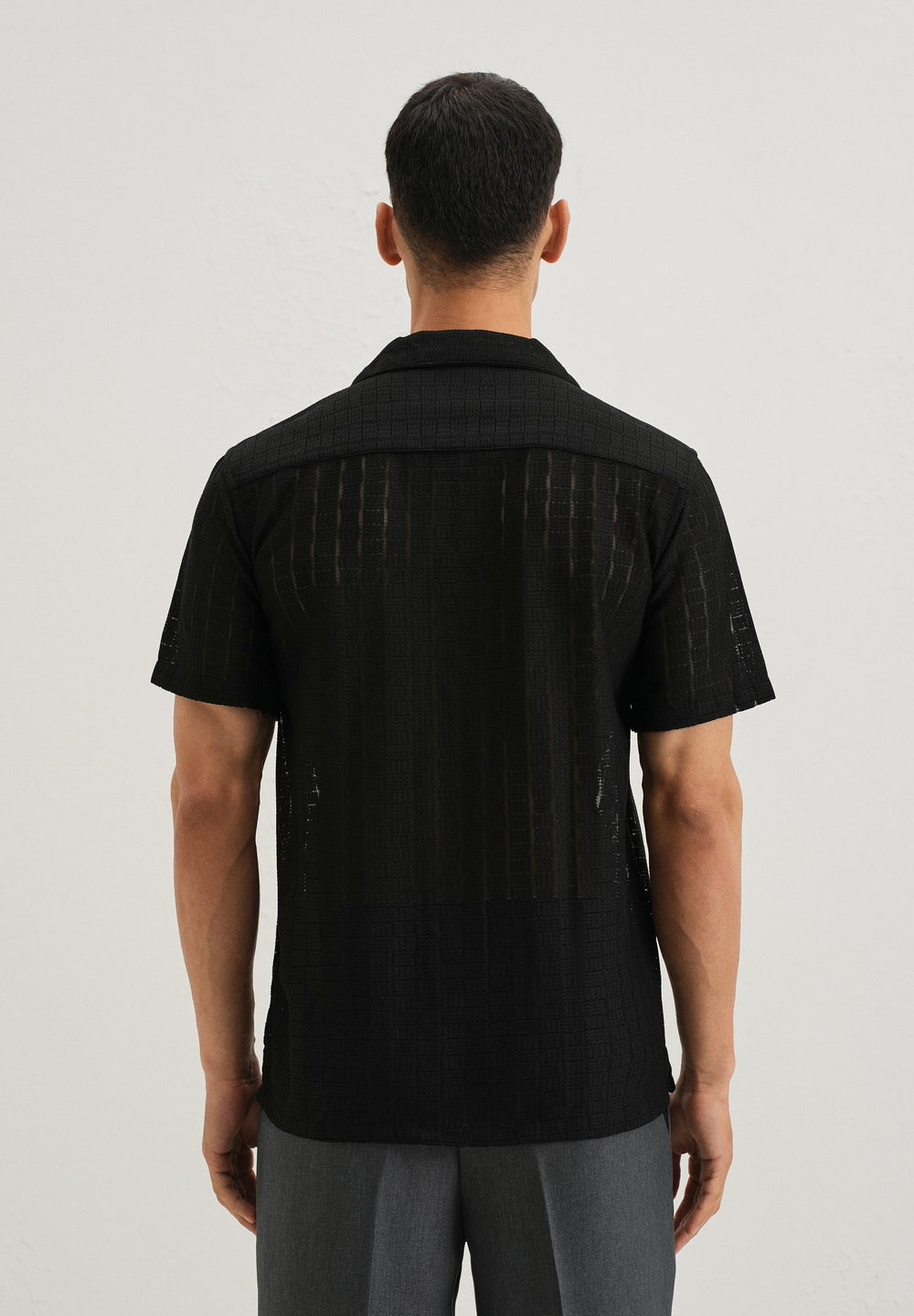 Black Crochet Shirt