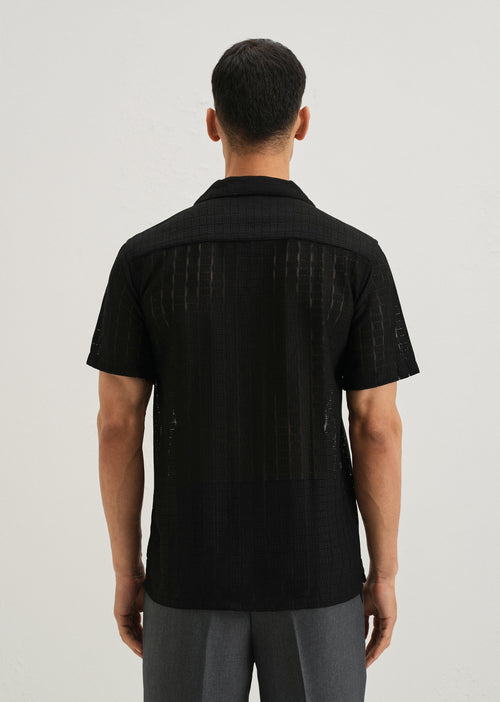 Black Crochet Shirt