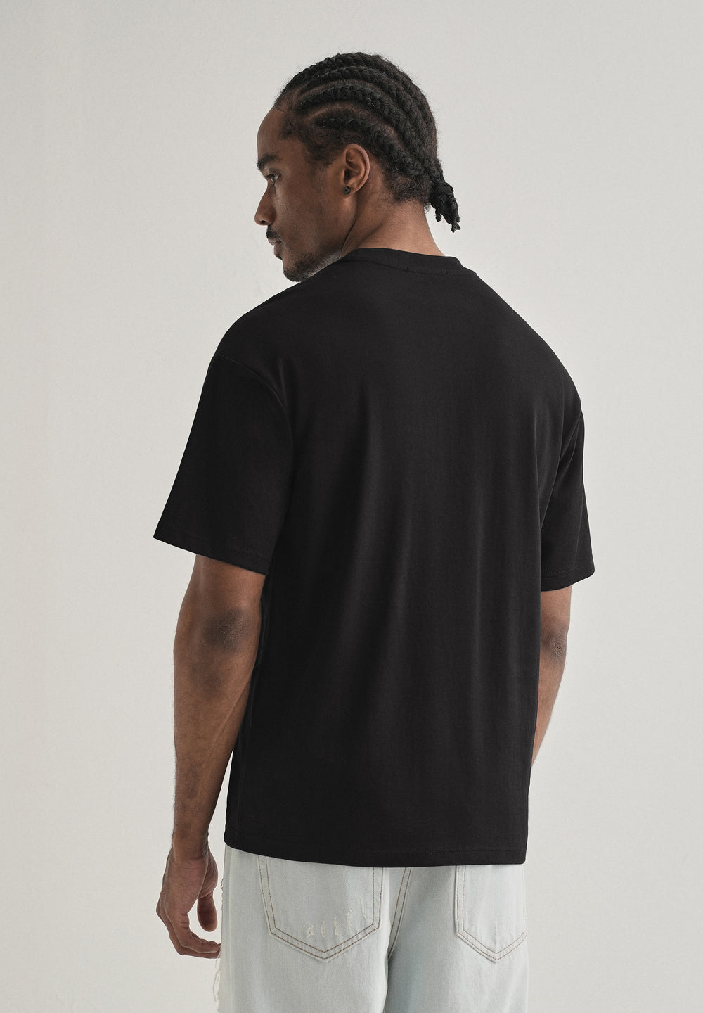 Black Cut & Sew Oversized T-shirt