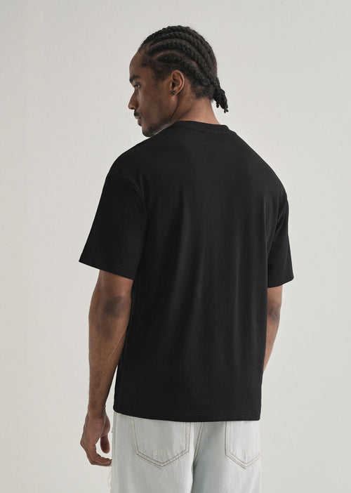Black Cut & Sew Oversized T-shirt