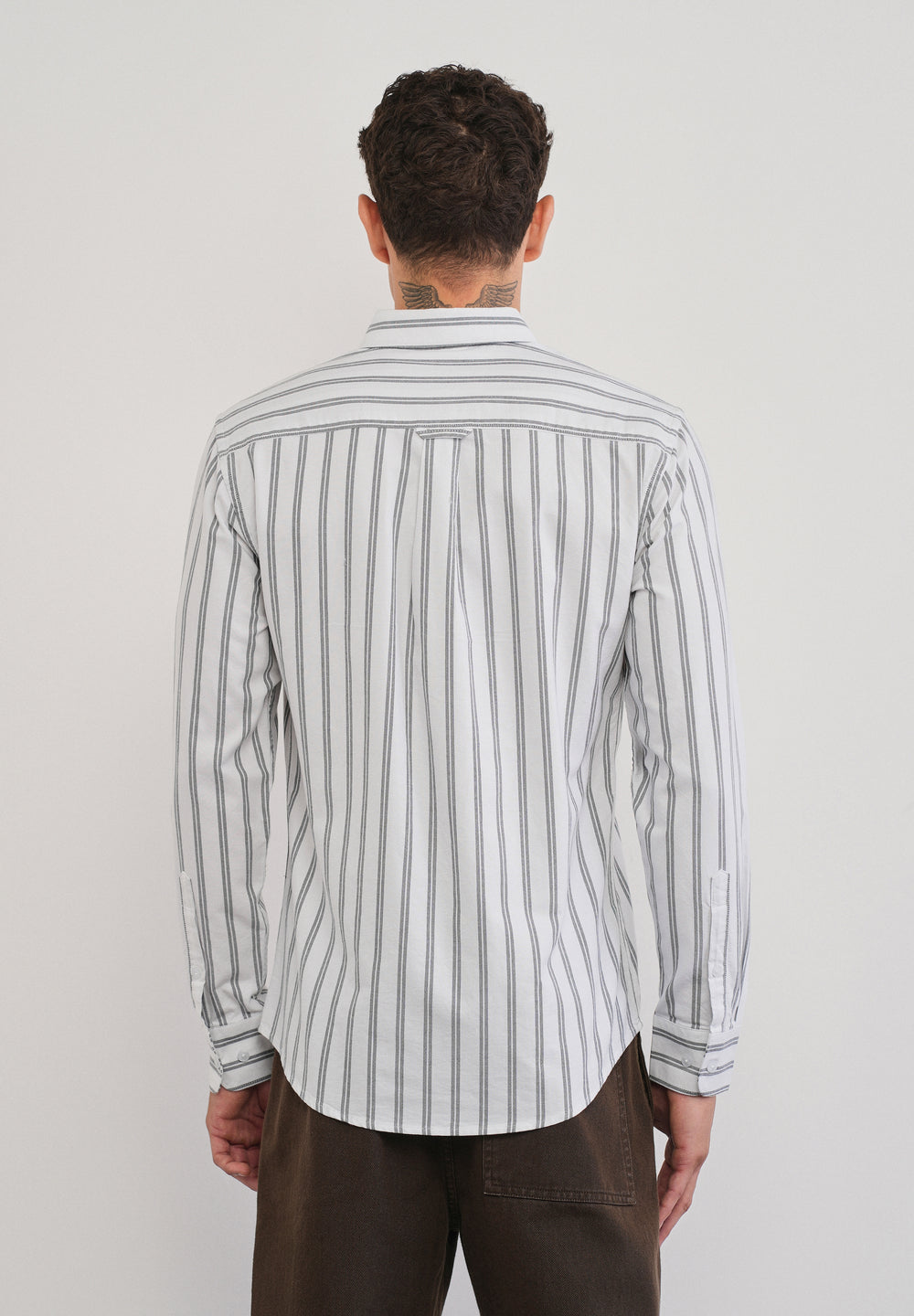Black Double Stripe Cotton Shirt
