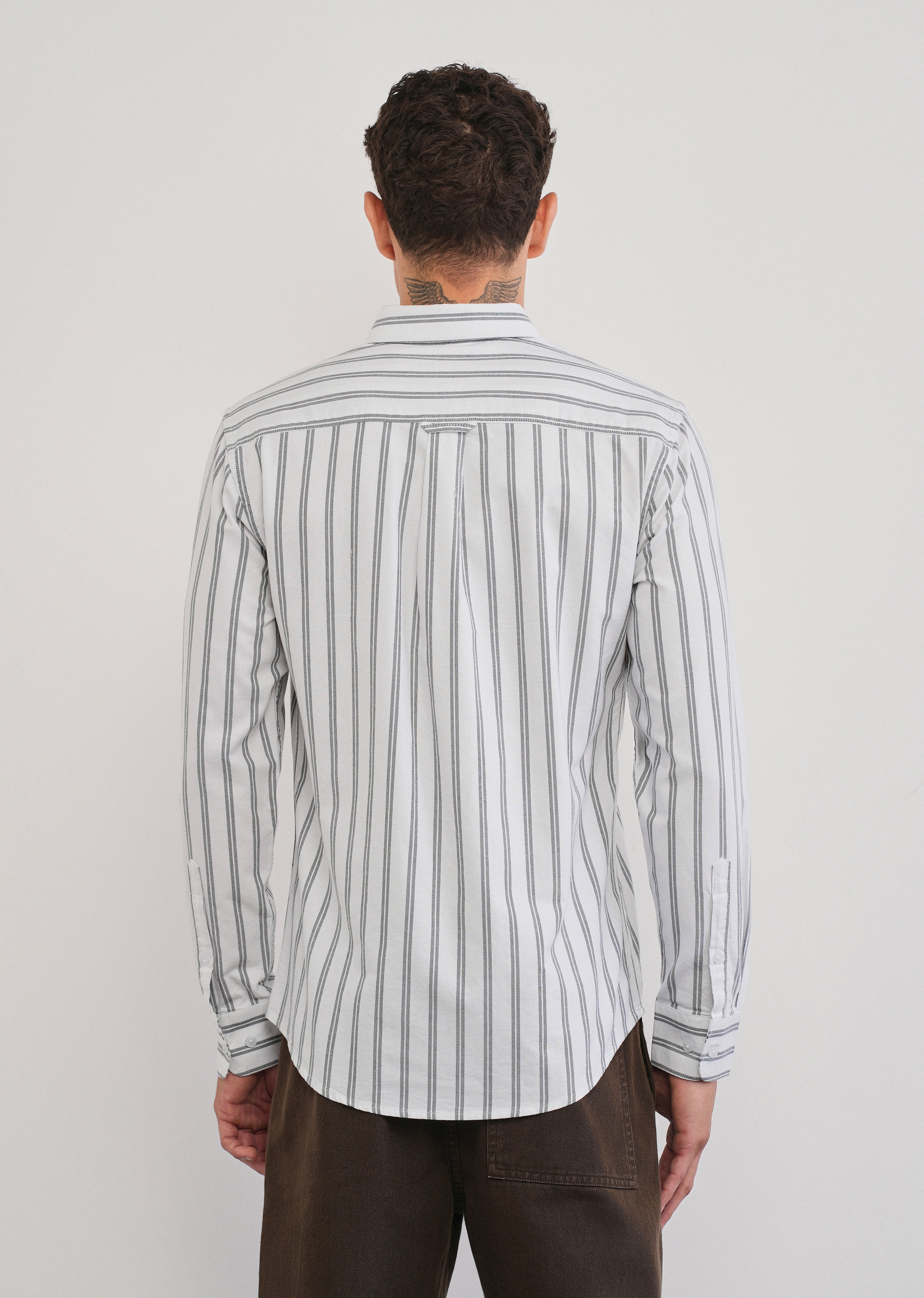 Black Double Stripe Cotton Shirt
