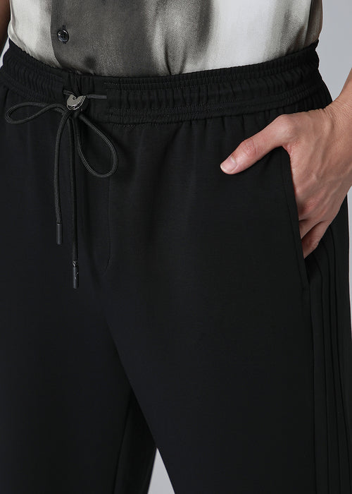 Black Drawstring Korean Pant