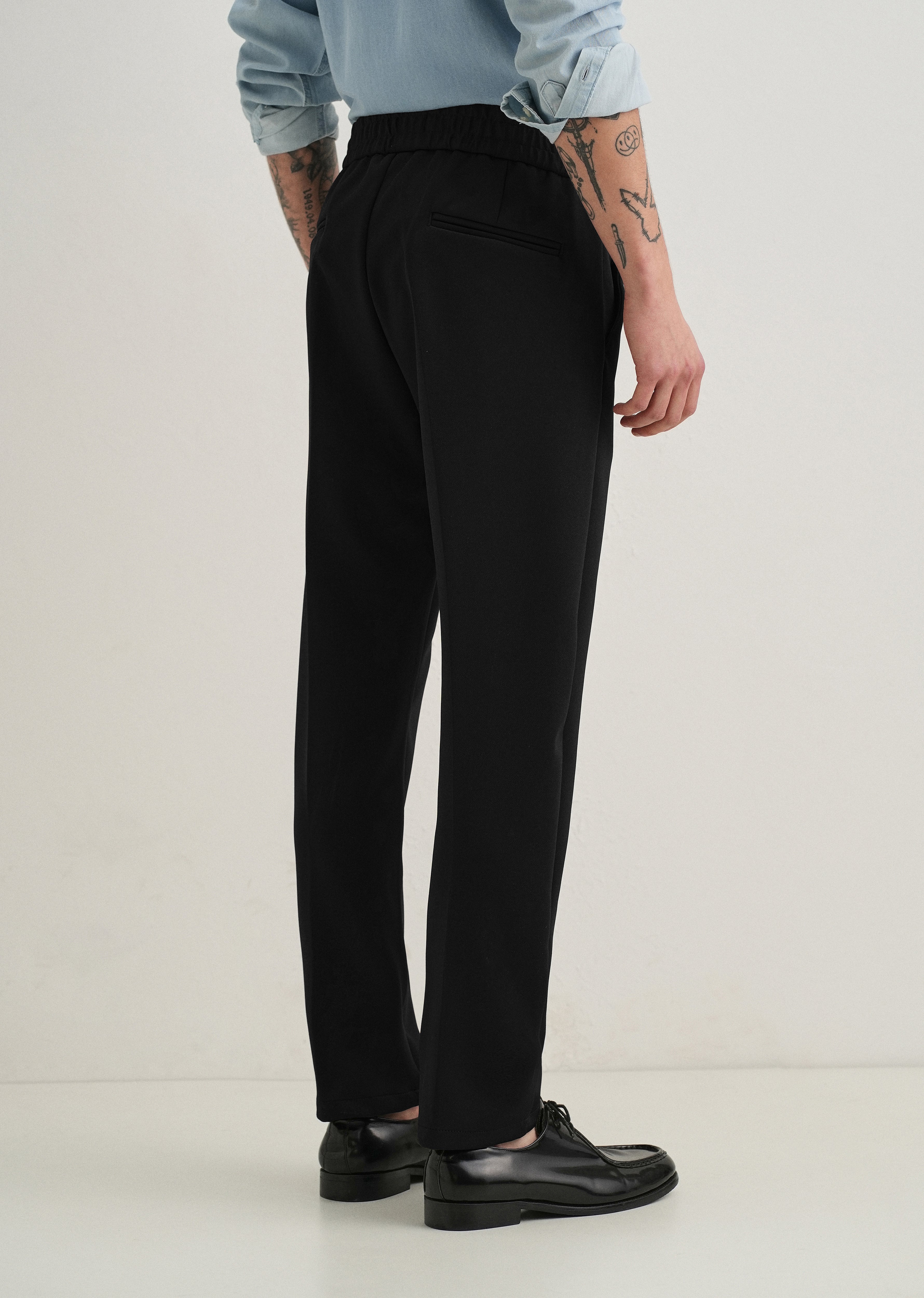 Black Drawstring Trousers
