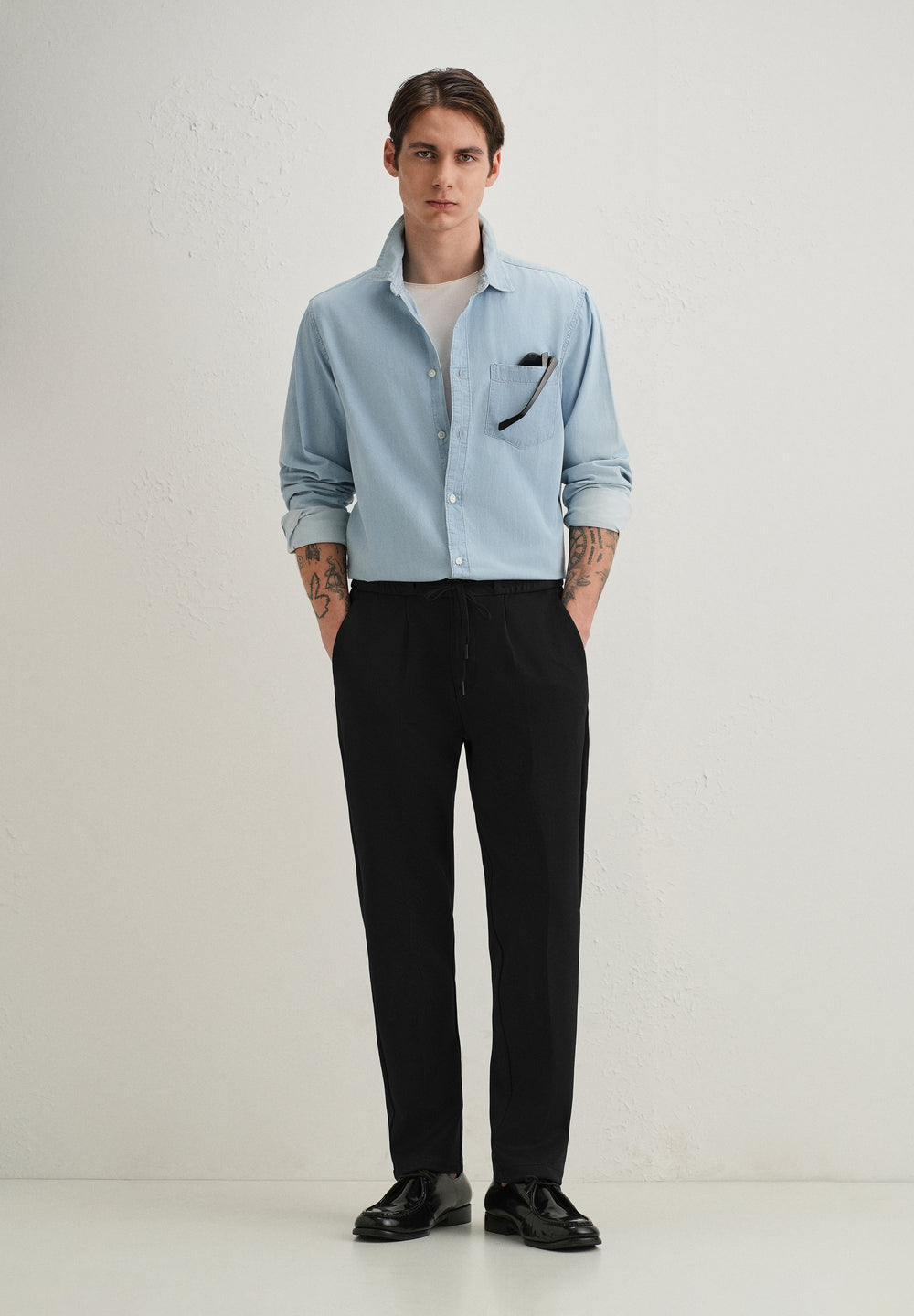 Black Drawstring Trousers