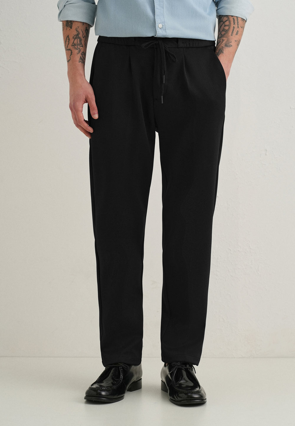 Black Drawstring Trousers