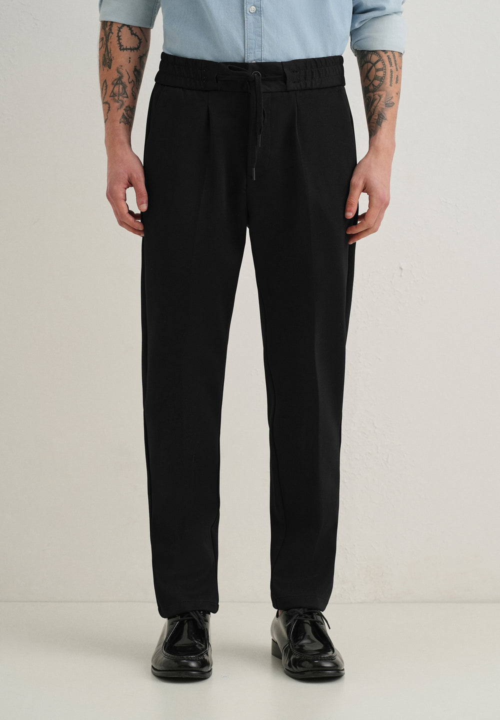 Black Drawstring Trousers