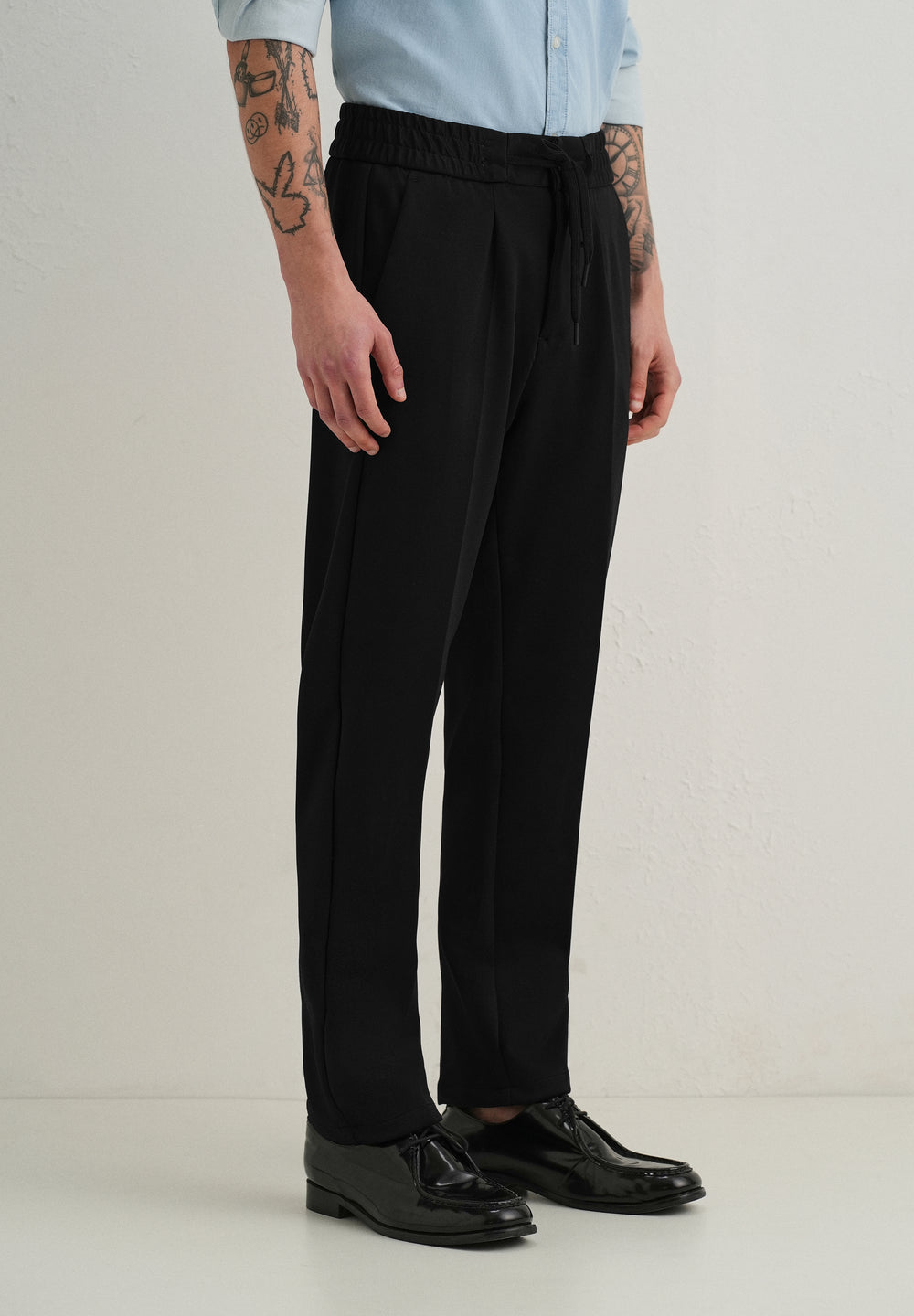 Black Drawstring Trousers