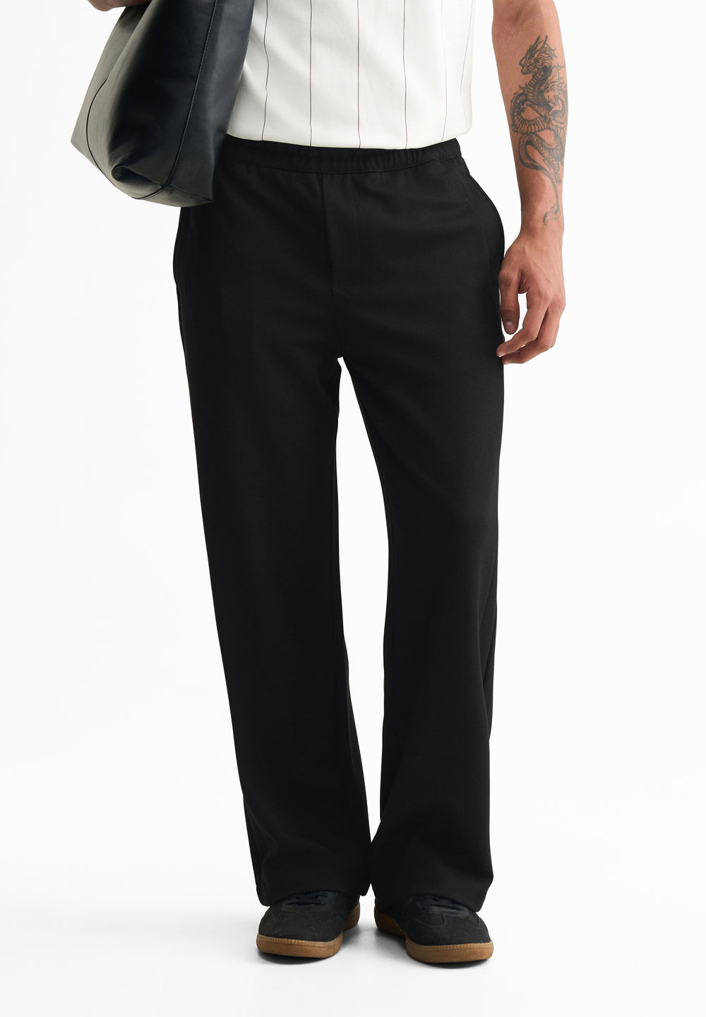 Black Elasticated Drawstring Joggers
