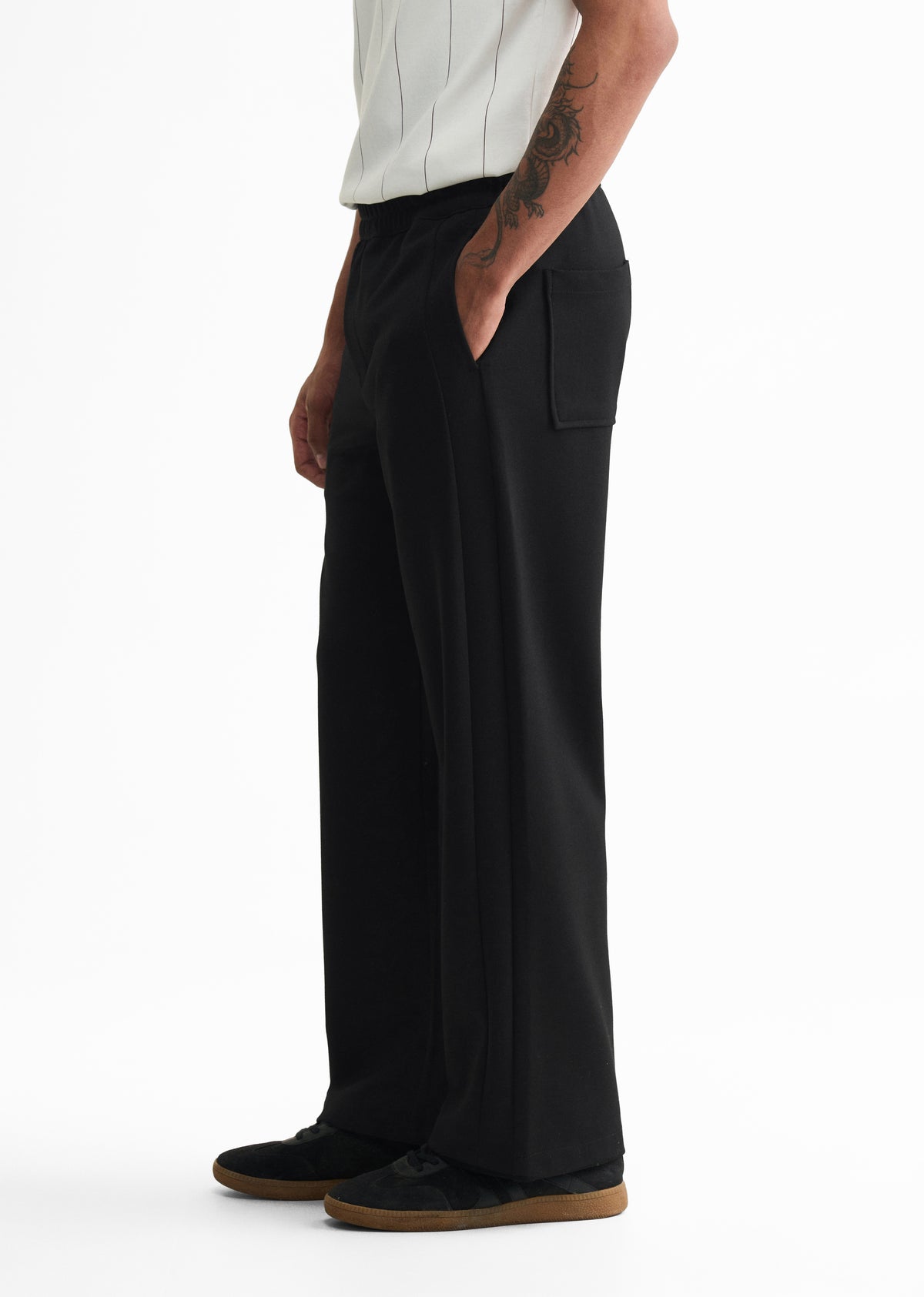 Black Elasticated Drawstring Joggers