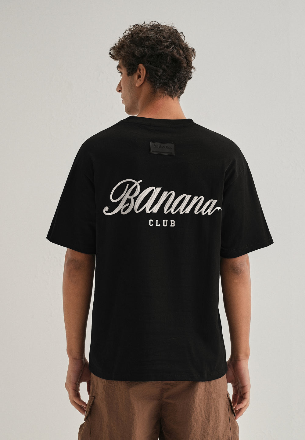 Black Embossed Printed Oversized T-shirt