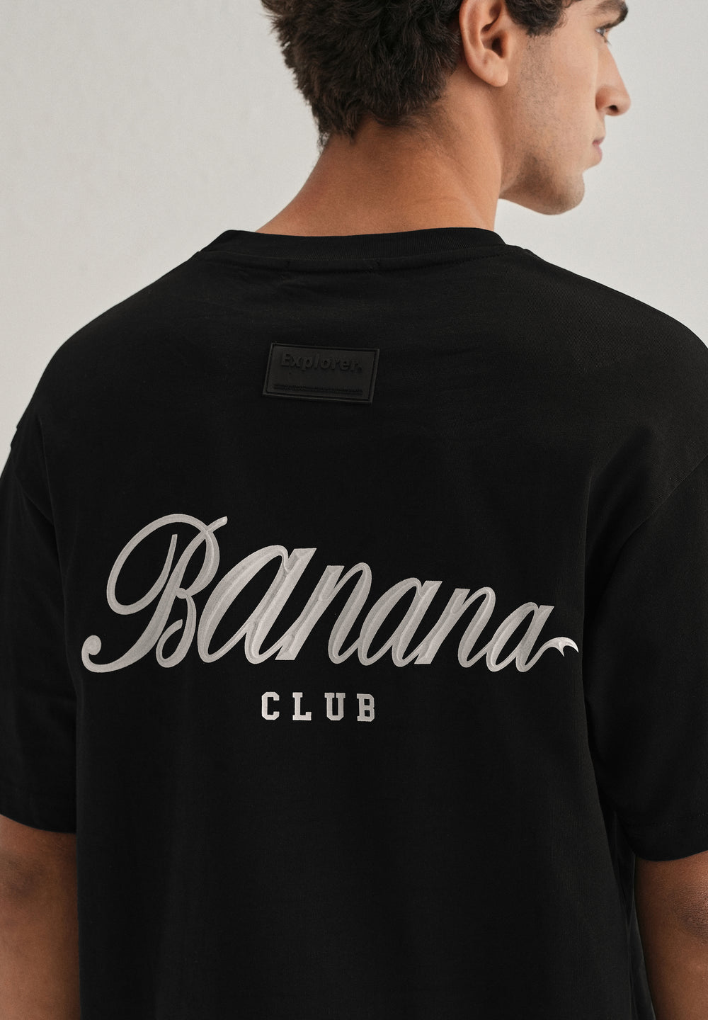 Black Embossed Printed Oversized T-shirt