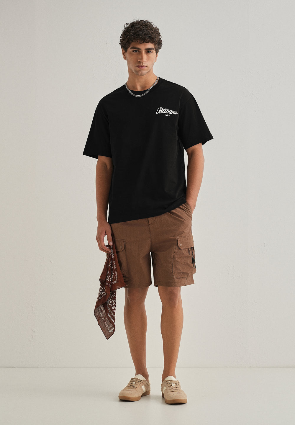Black Embossed Printed Oversized T-shirt