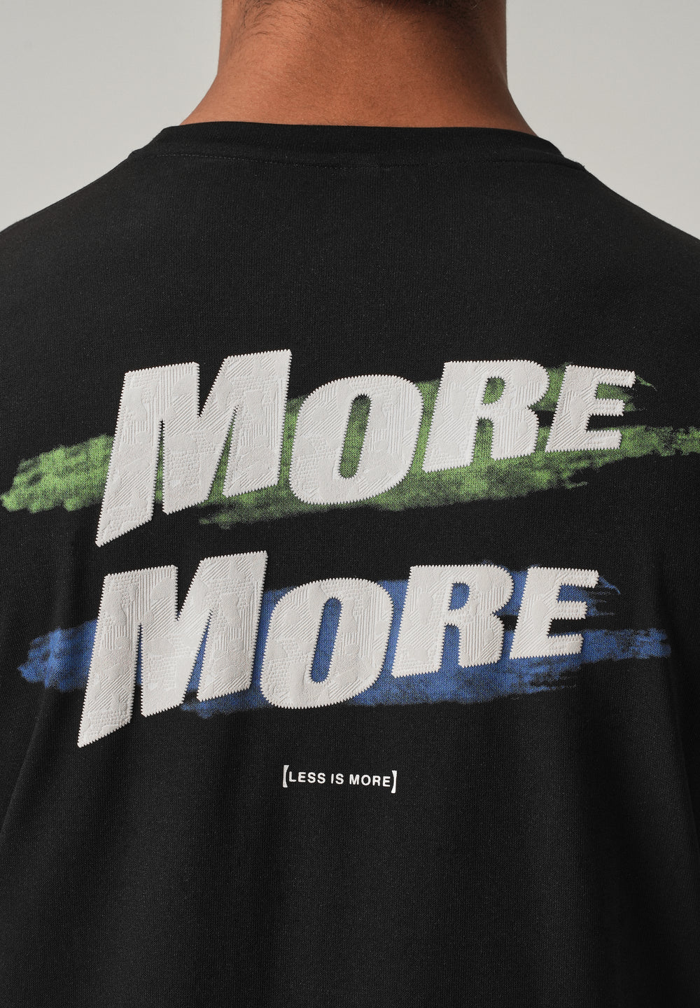 Black Embossed Slim Fit T-Shirt