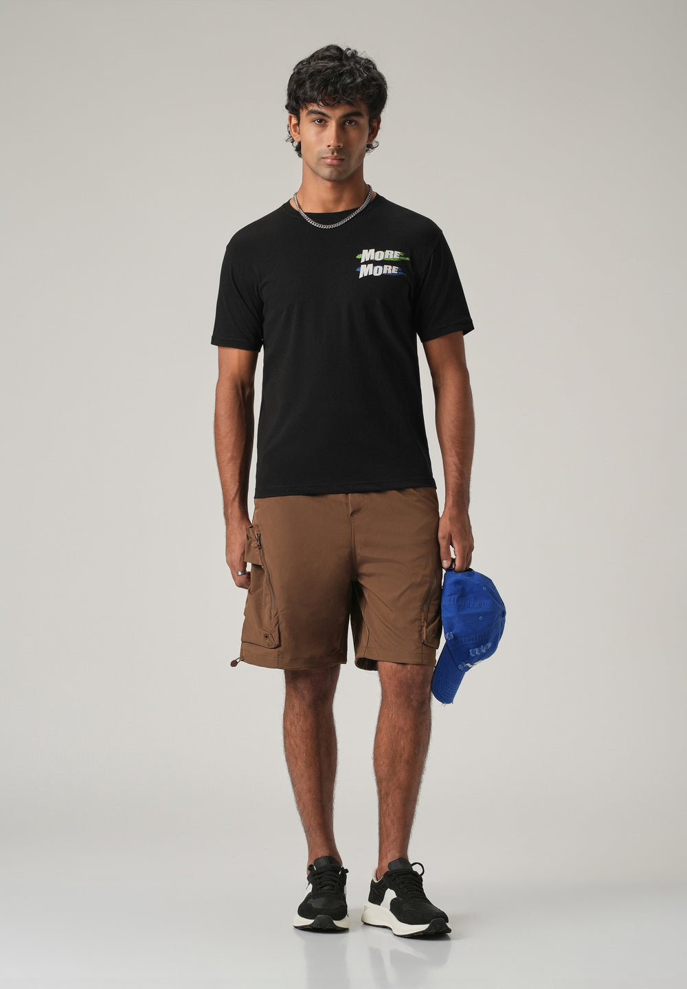 Black Embossed Slim Fit T-Shirt