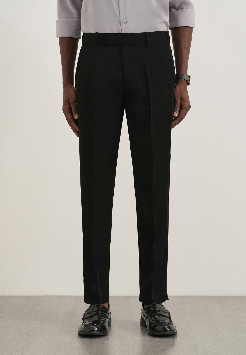 Black Flex Waist Slim Fit Trouser