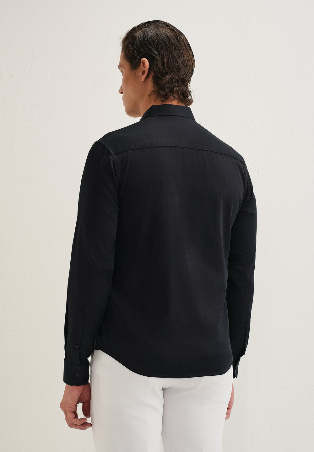 Black Floral Embroidered Designer Shirt