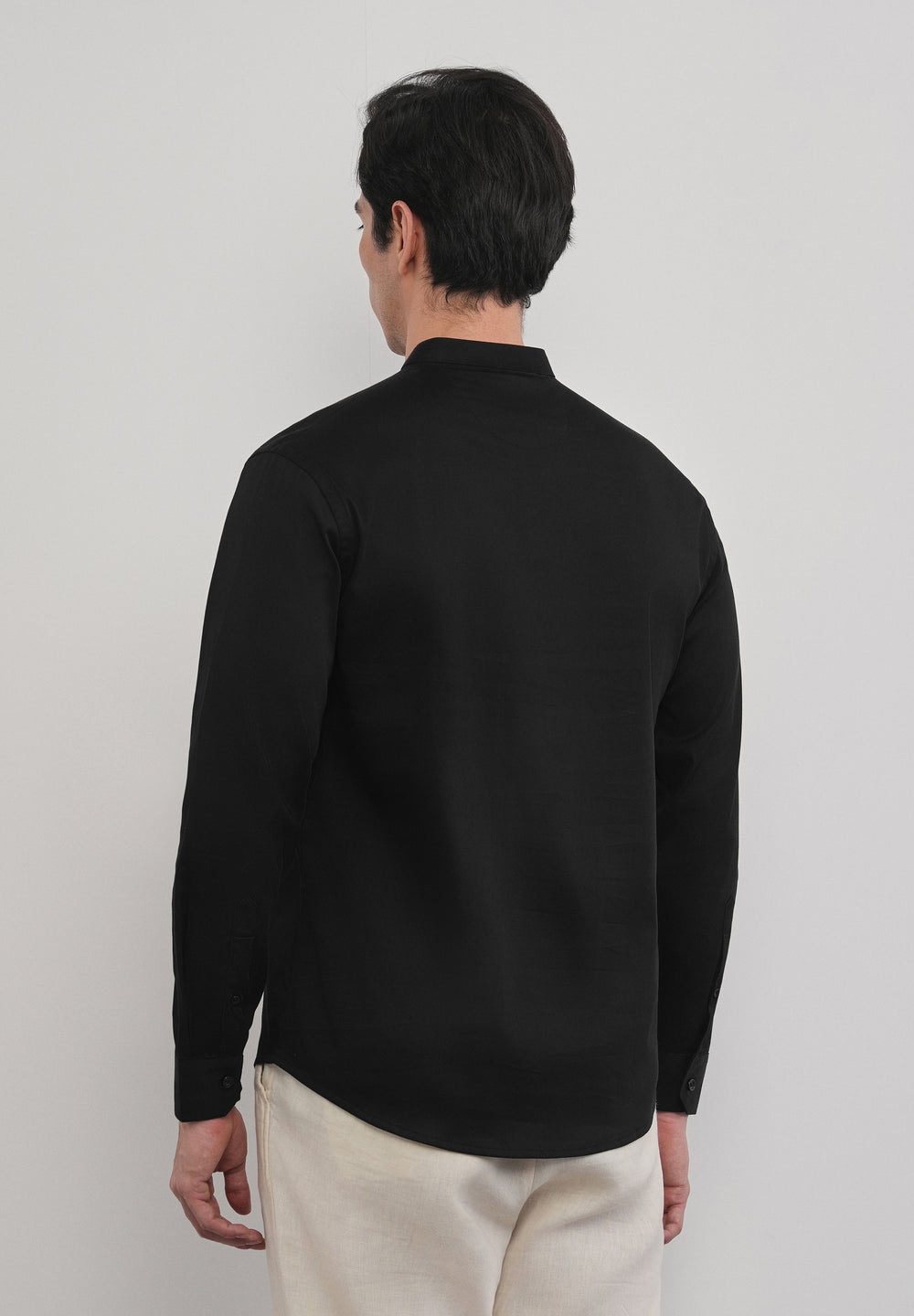 Black Floral Embroidered Short Kurta