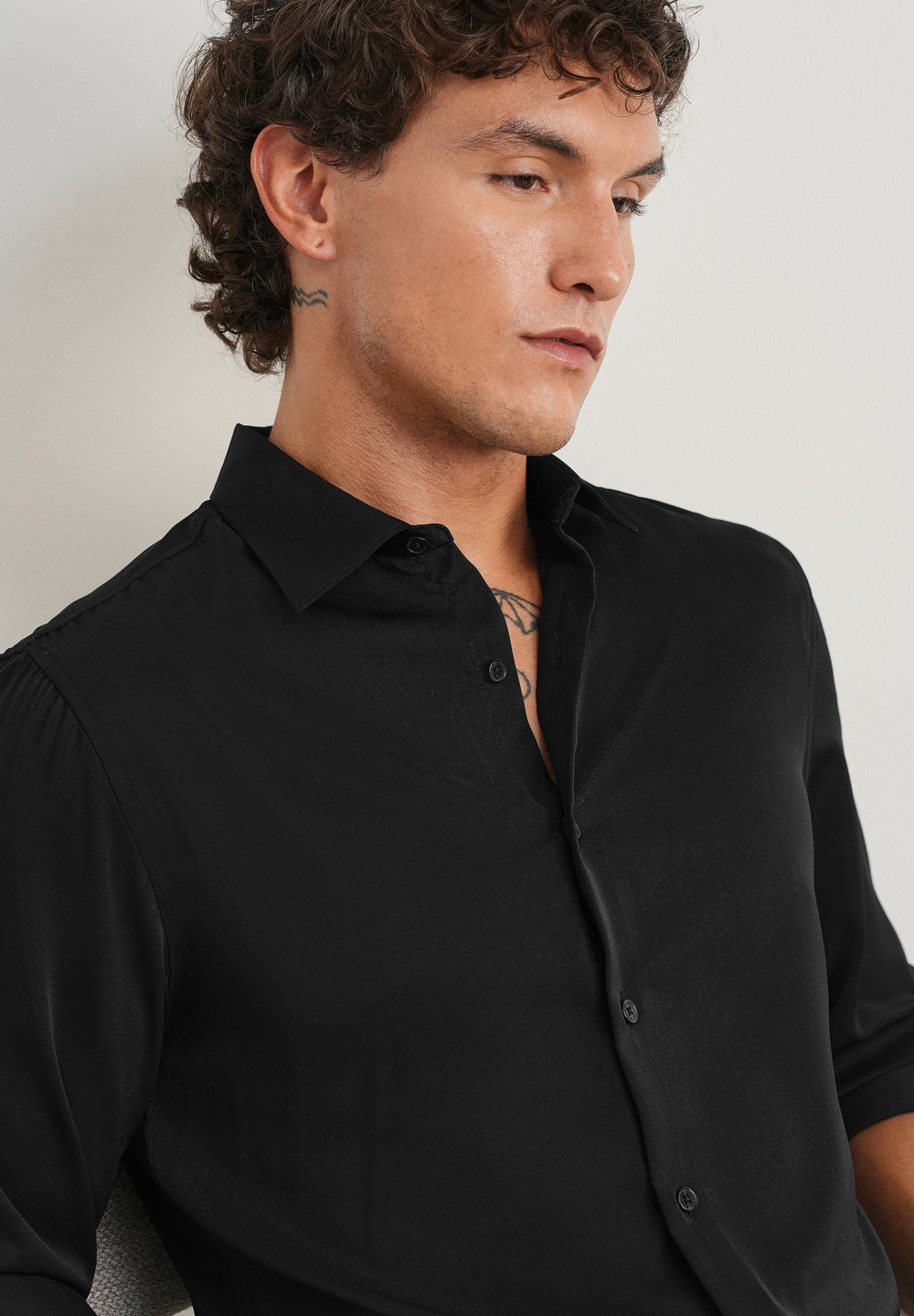 Black Fluid Soft Shirt