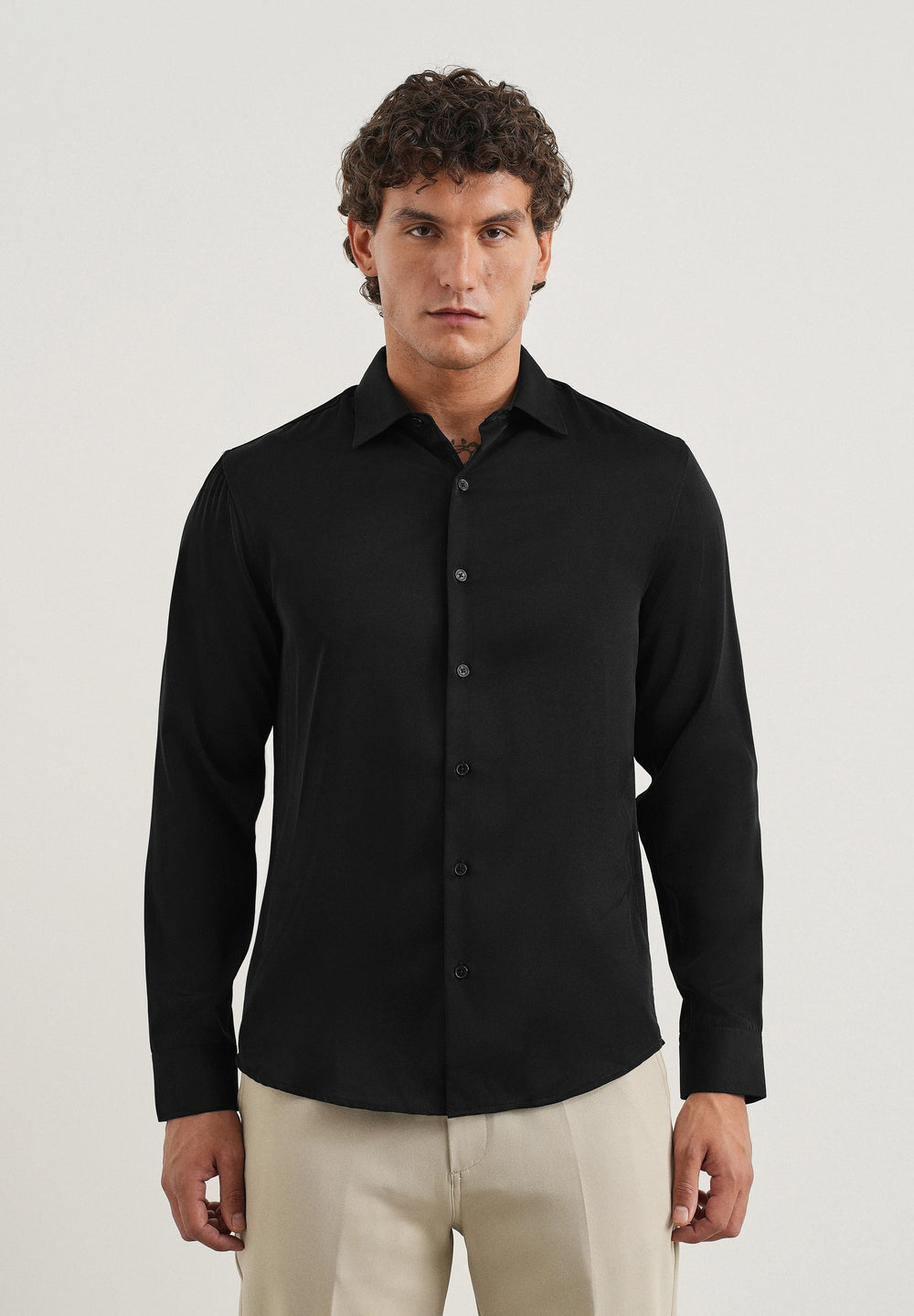 Black Fluid Soft Shirt