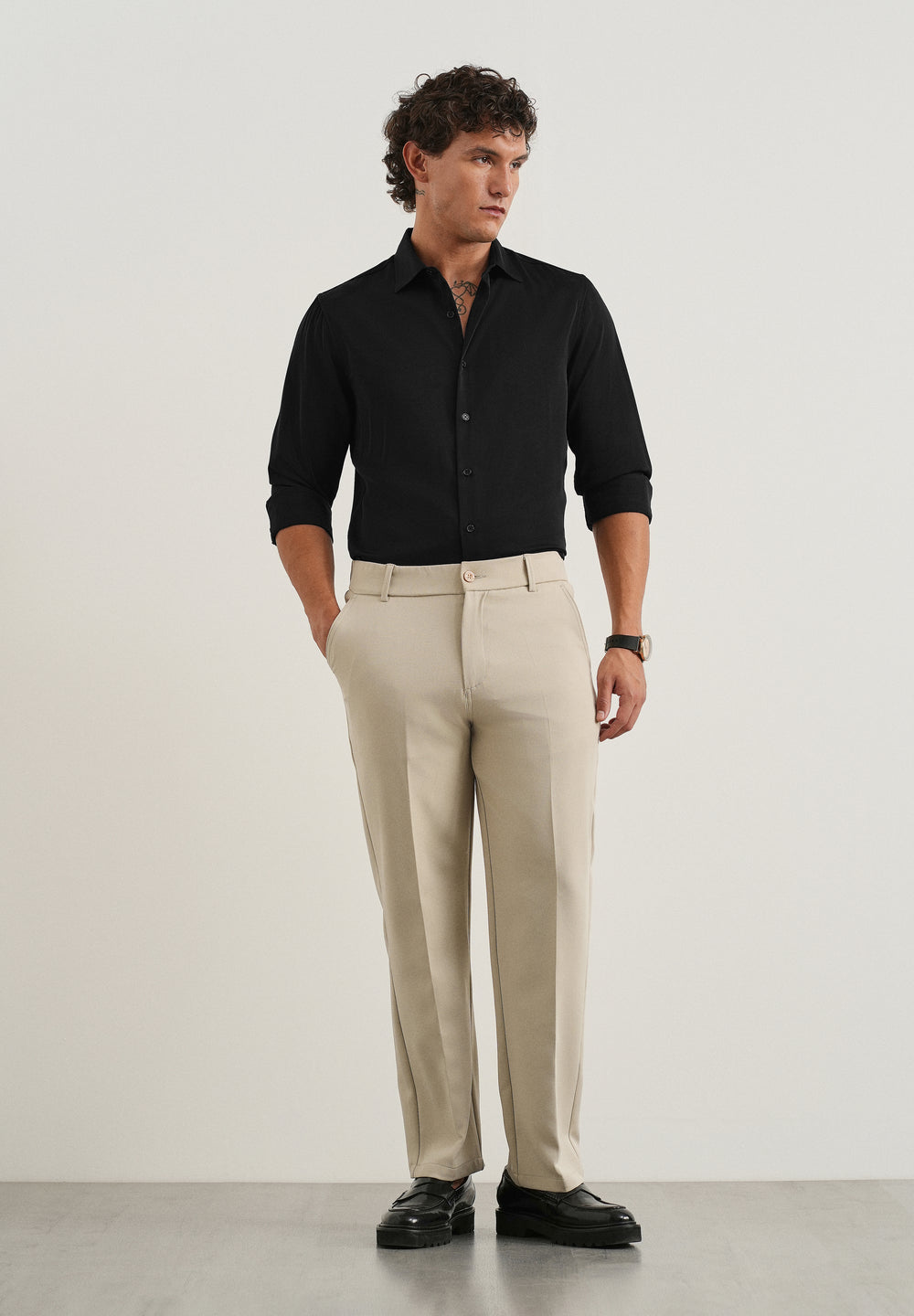 Black Fluid Soft Shirt