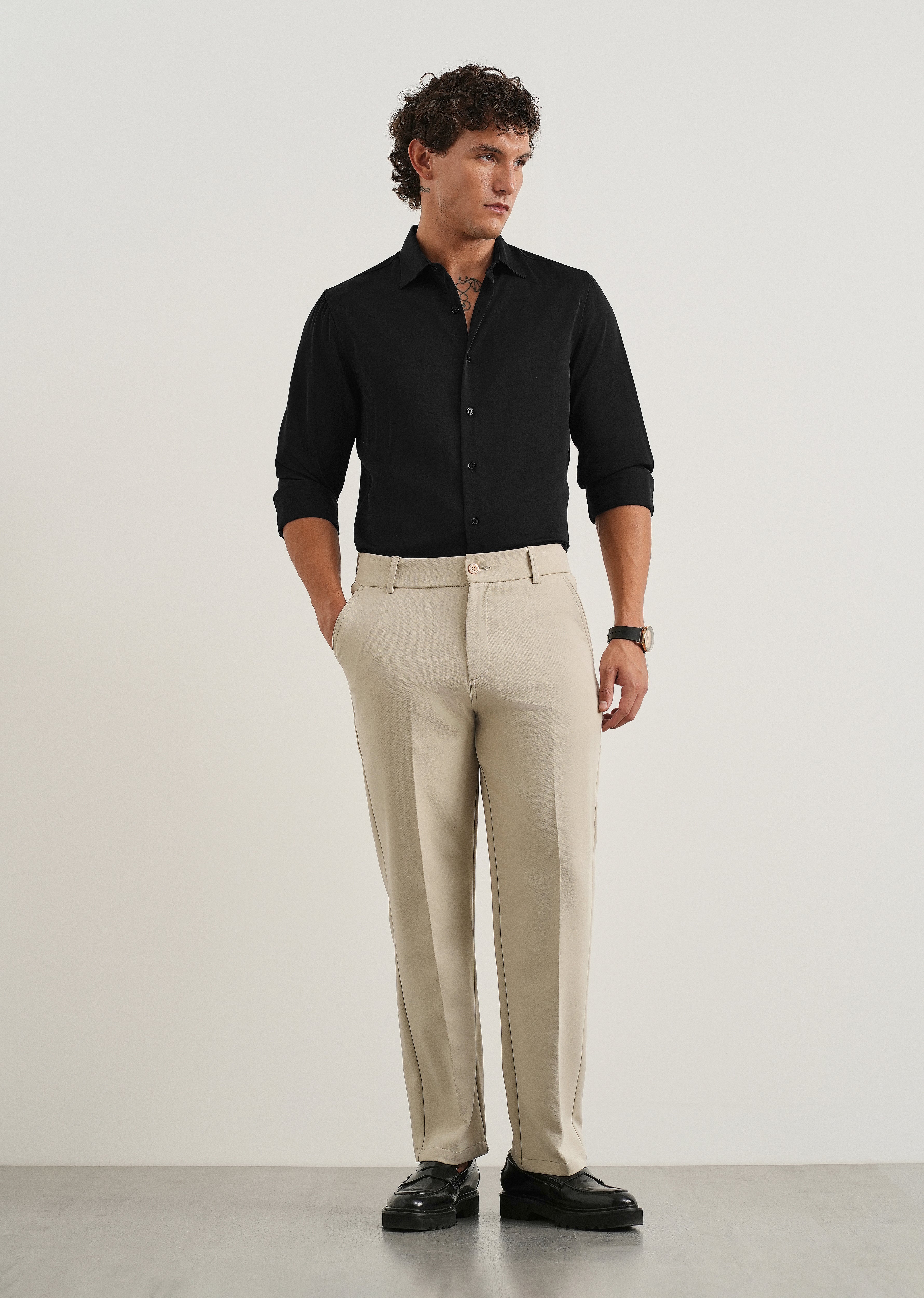 Black Fluid Soft Shirt