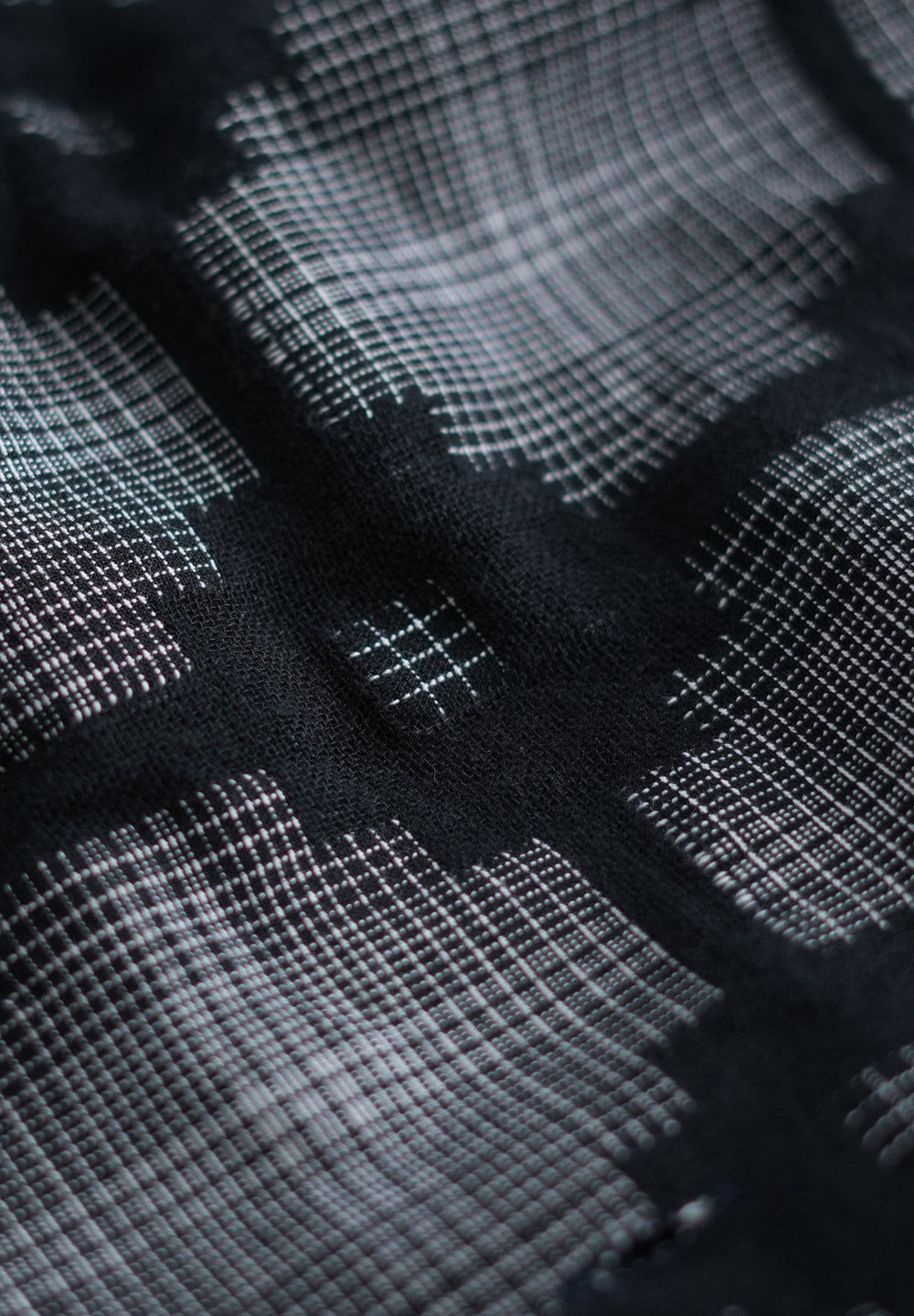 Black Geometric Jacquard Shirt