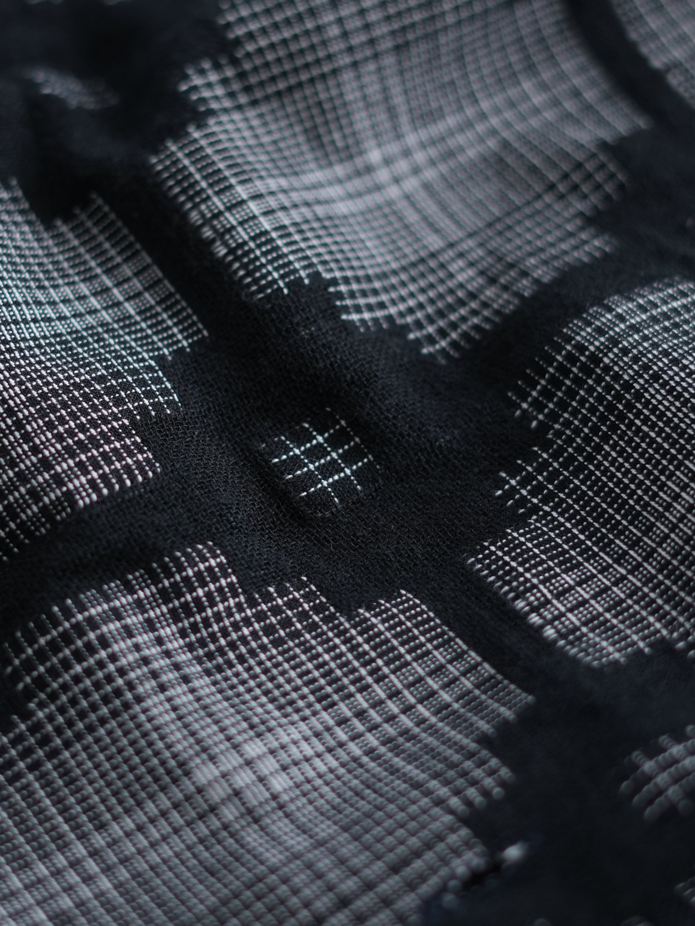 Black Geometric Jacquard Shirt