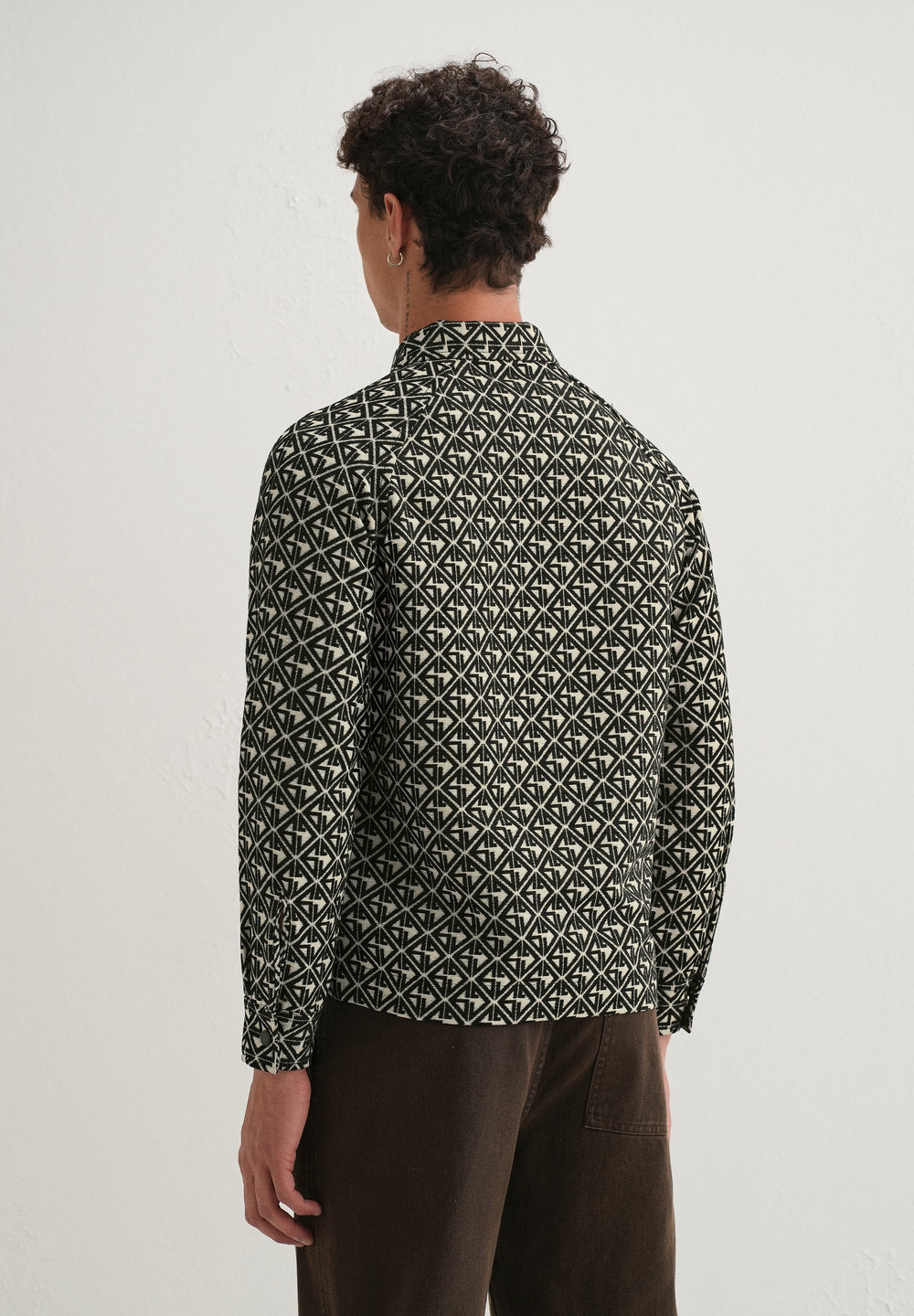 Black Geometric Pattern Shacket