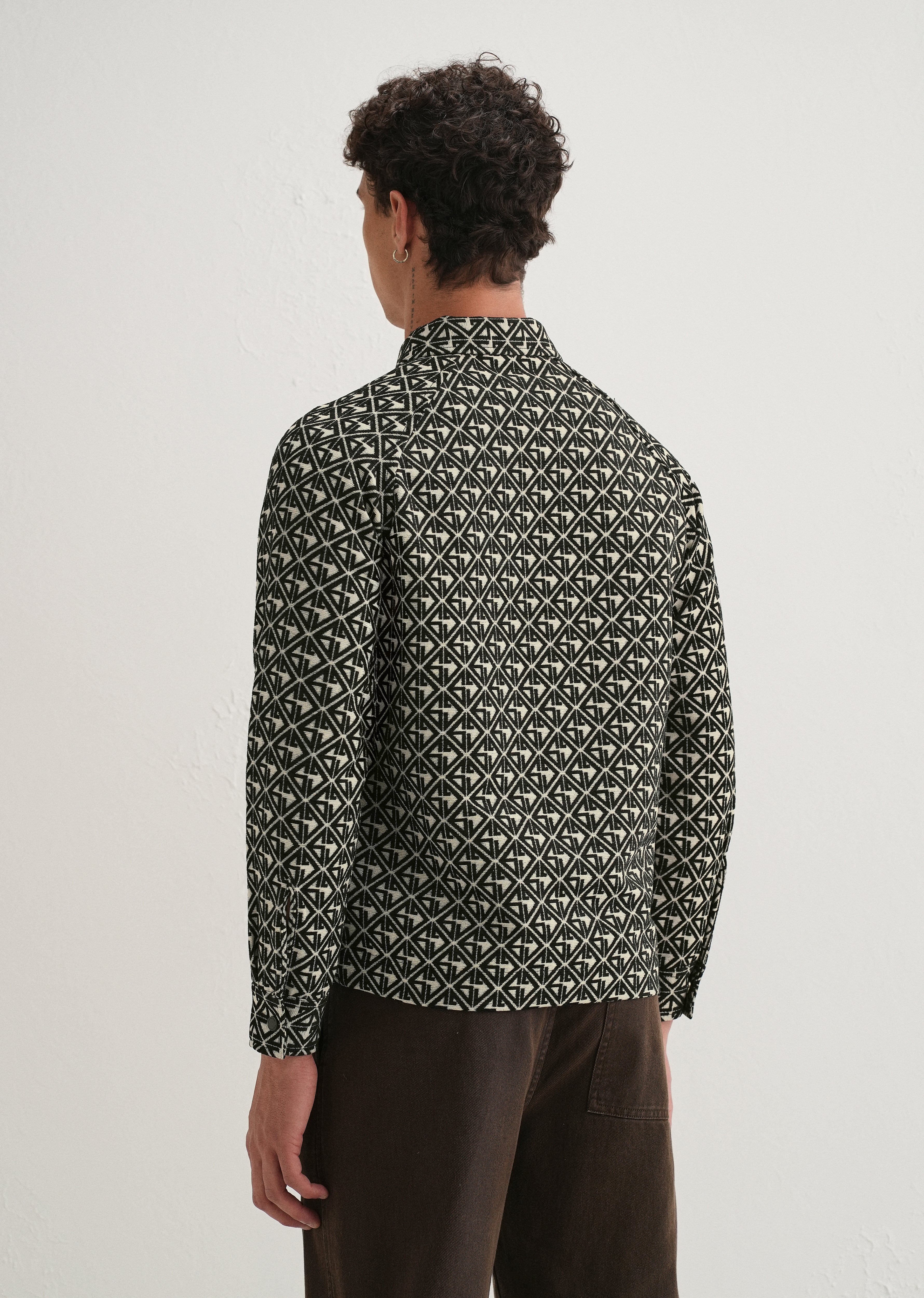 Black Geometric Pattern Shacket