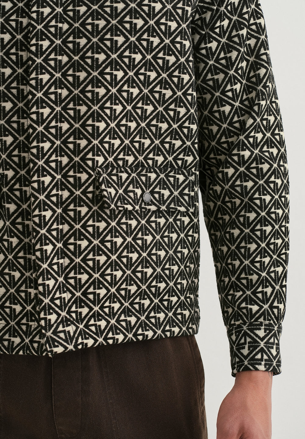 Black Geometric Pattern Shacket