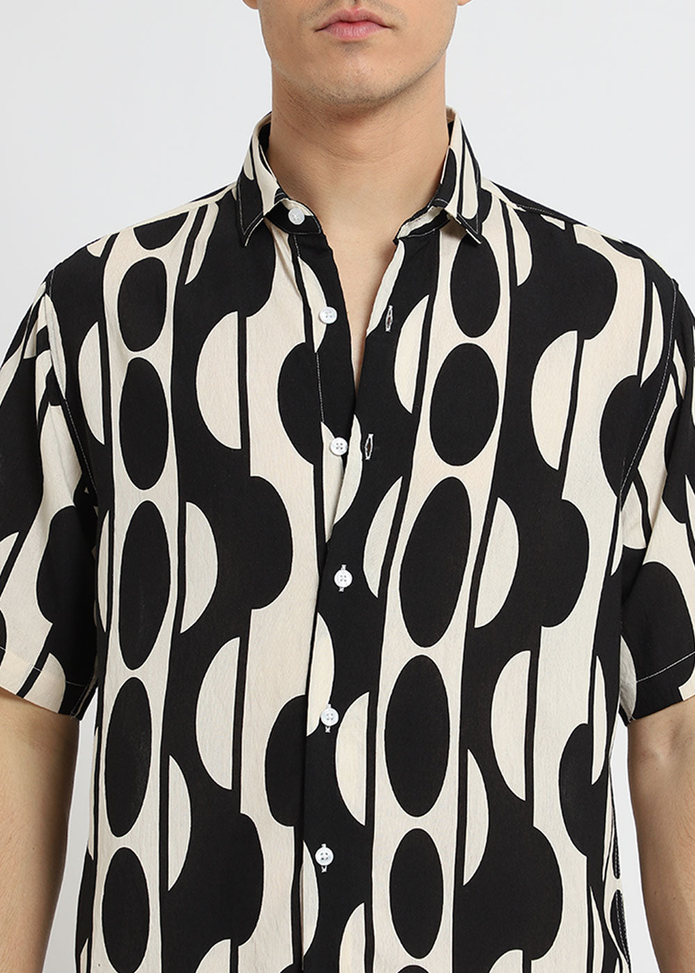 Black Geometric Printed Shirt