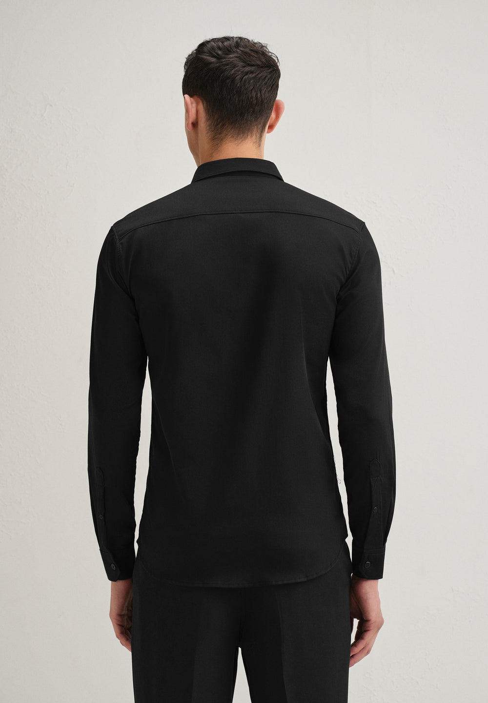 Black Gradient Ray Sequin Designer Shirt