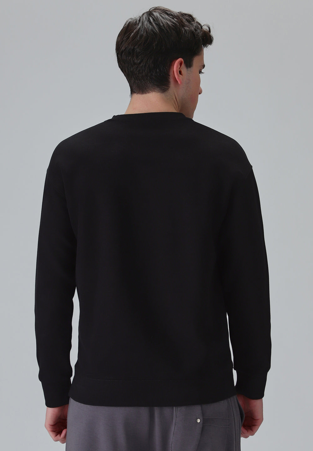 Black Graphic Pocket Sweatshirt