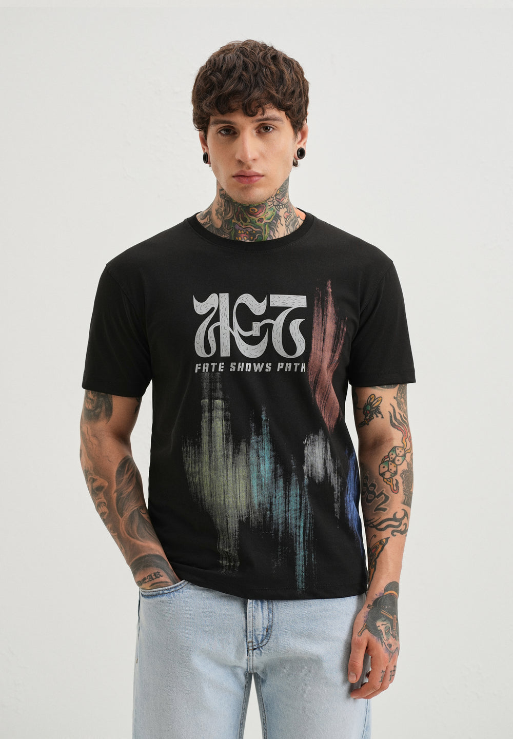 Black Graphic Printed T-shirt