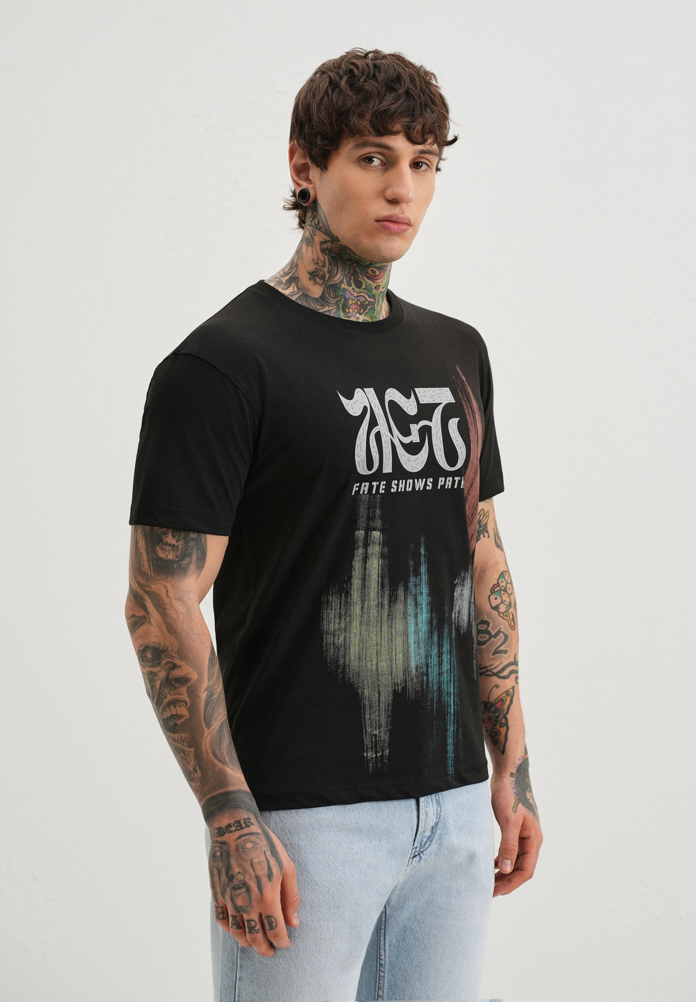 Black Graphic Printed T-shirt
